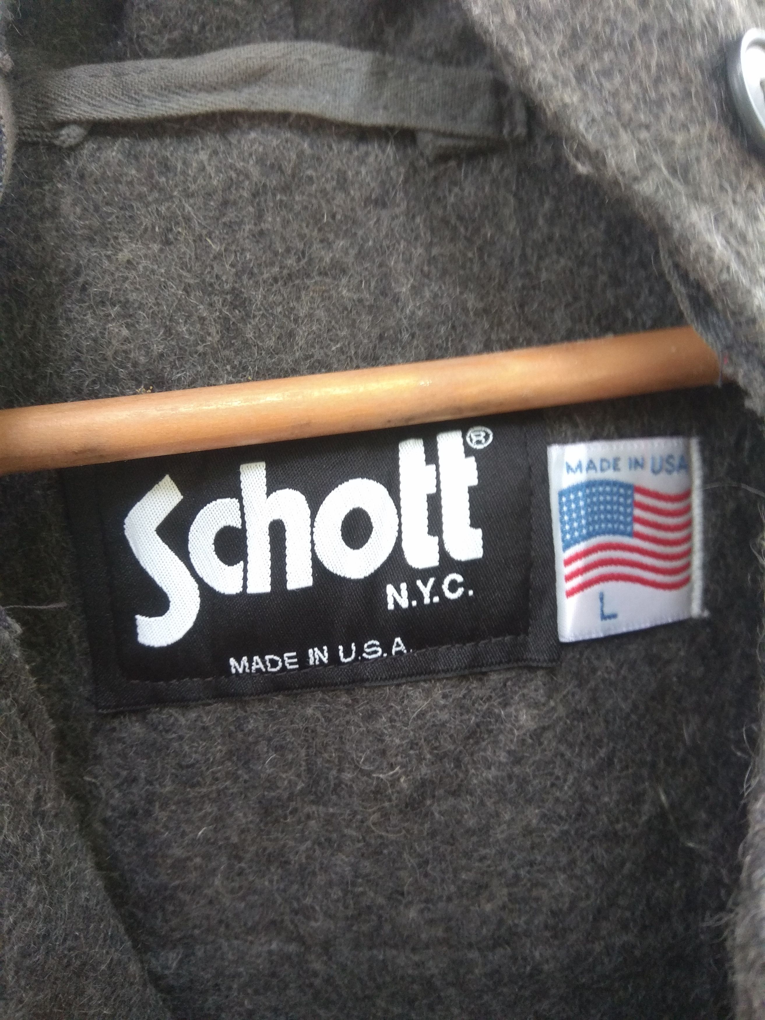 Schott Schott nyc long heavy duffle coat jacket Size US L / EU 52-54 / 3 - 3 Thumbnail