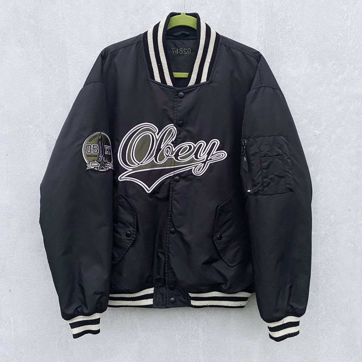 Obey Obey Spellout Bomber Jacket | Grailed