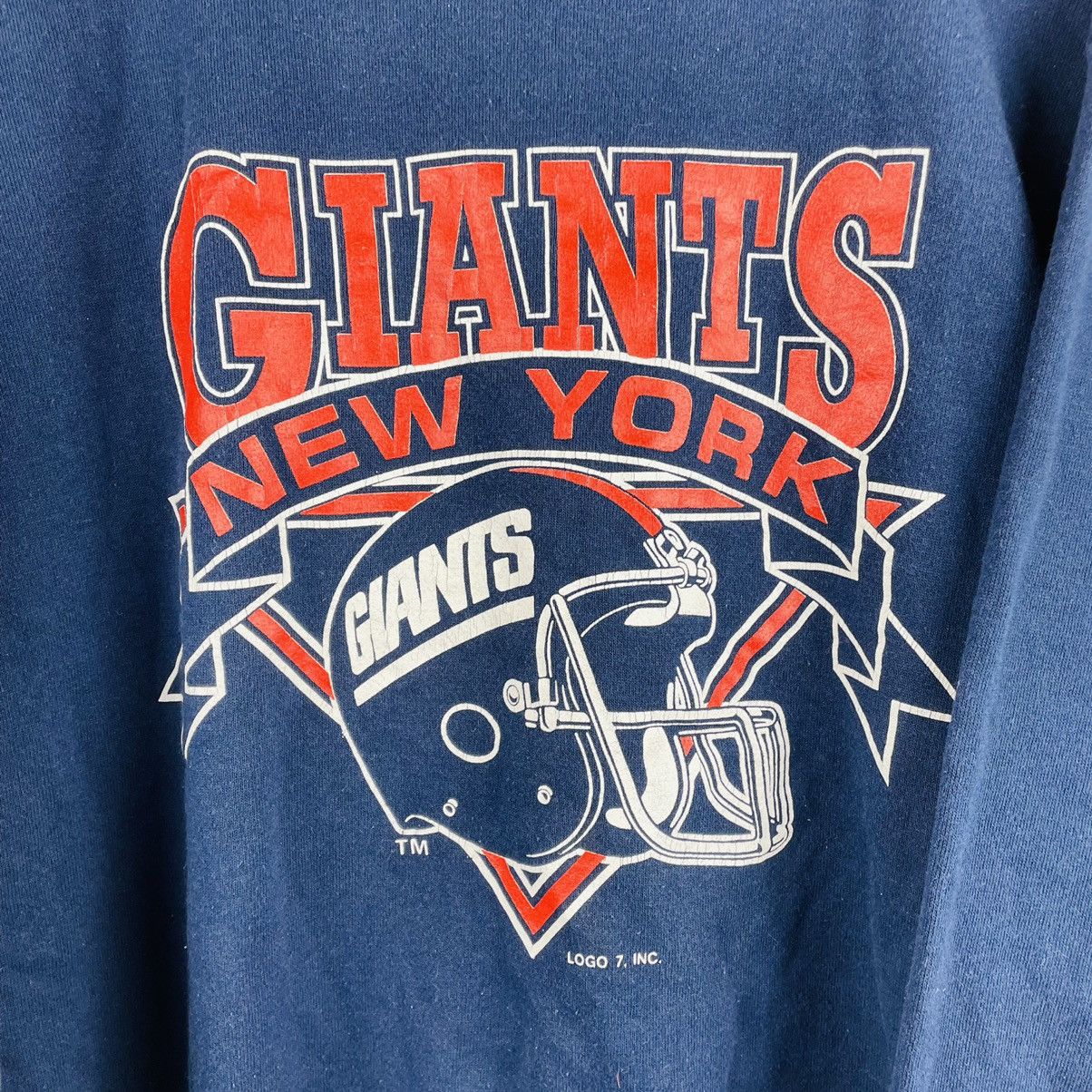 Vintage New York buy Giants Logo 7. Inc Distressed Faded Crewneck Pullover 90's