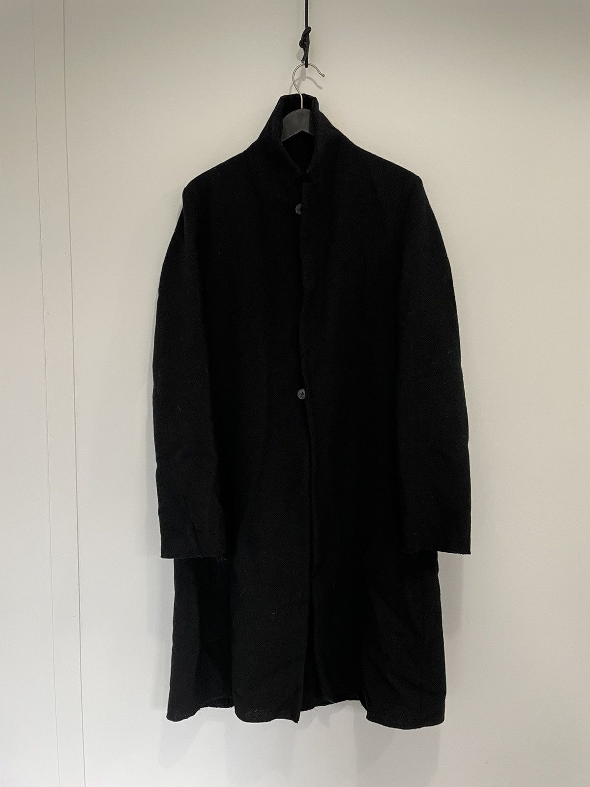 Ma+ VICUNA WOOL BASKETWEAVE HIGH NECK LONG COAT Size US M / EU 48-50 / 2 - 1 Thumbnail