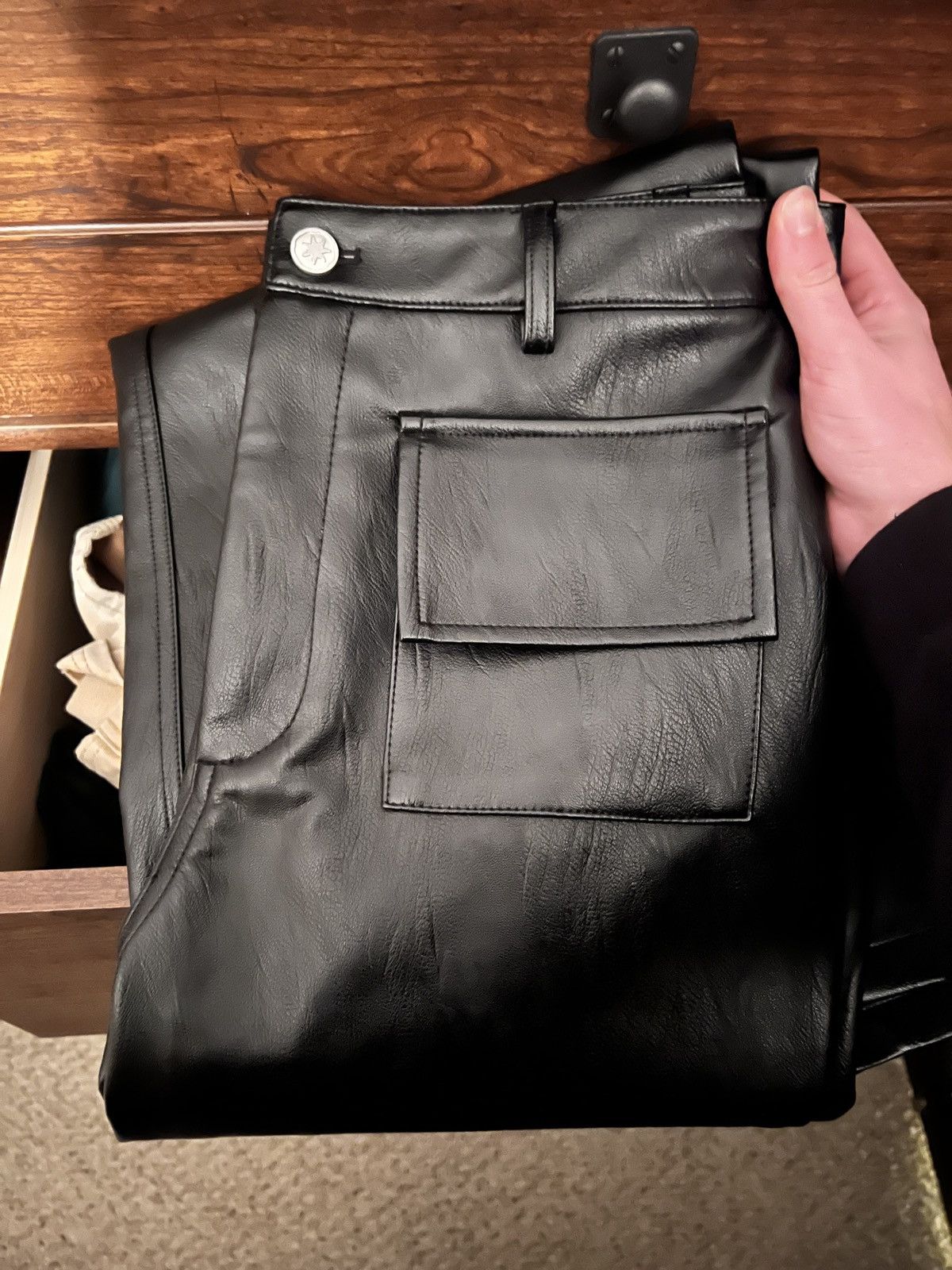 Leather Ranger cartel flared leather pants | Grailed