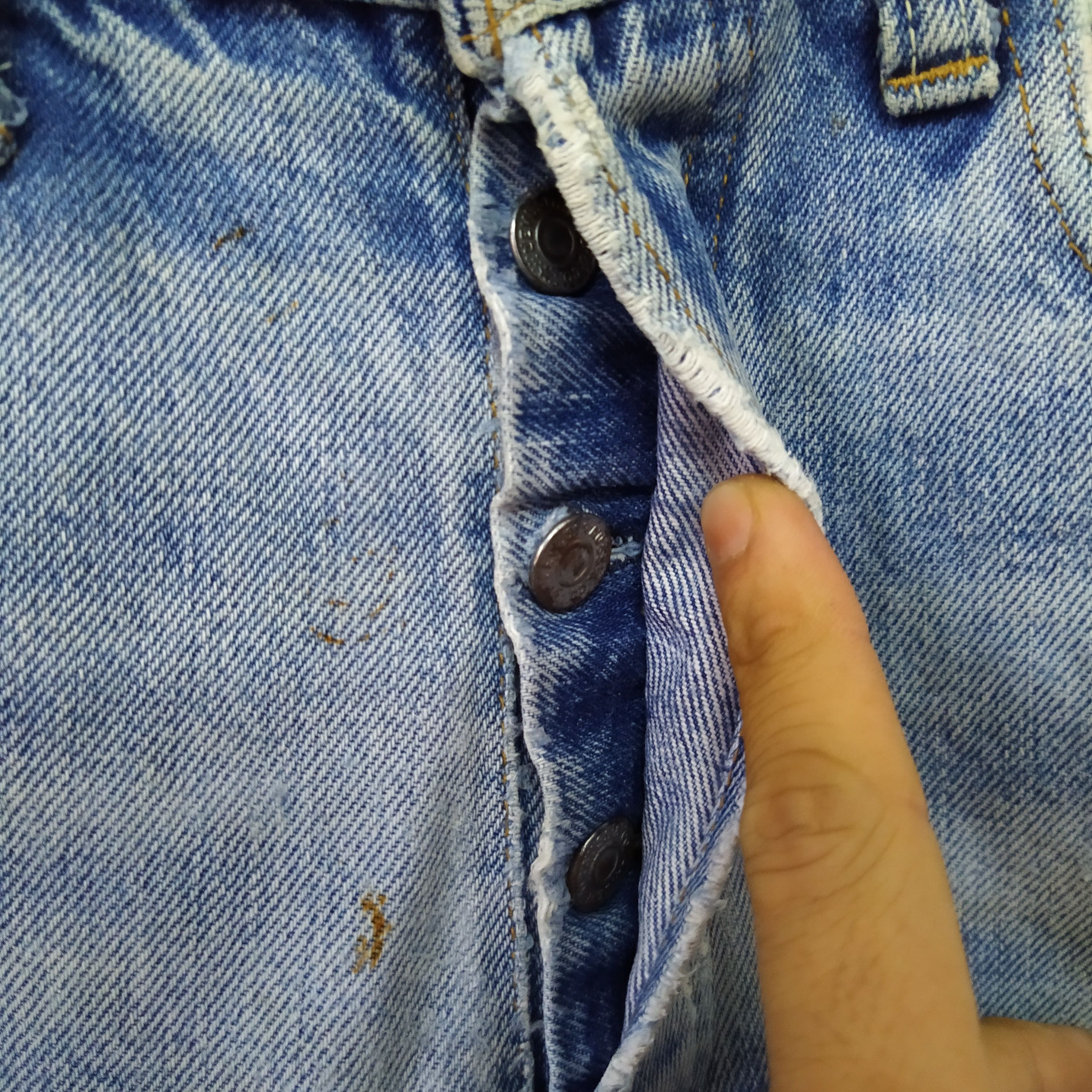Levi's × Vintage 80s LEVIS 501 SELVEDGE USA DENIM #6 COBAIN (D406) Size US 27 - 6 Thumbnail