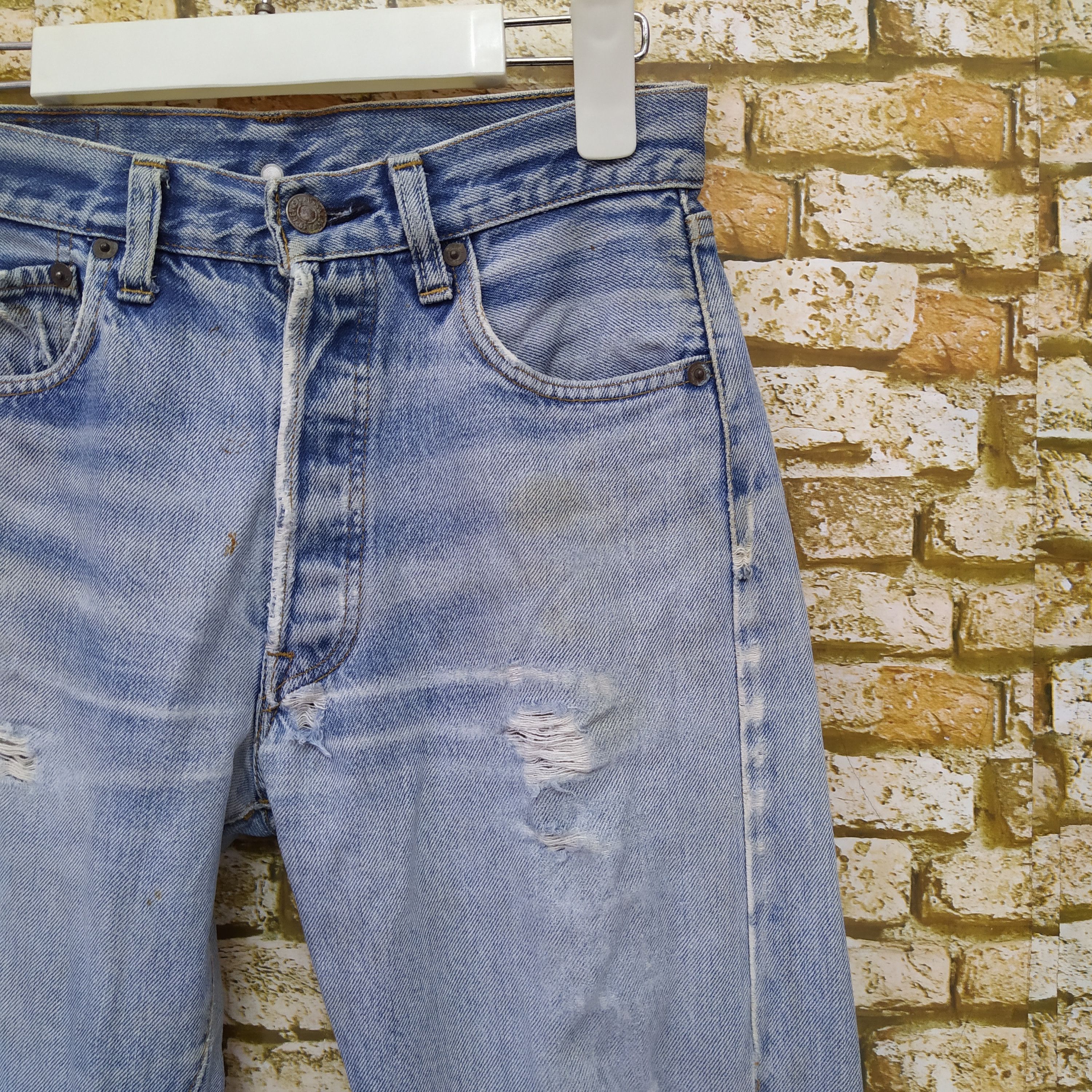 Levi's × Vintage 80s LEVIS 501 SELVEDGE USA DENIM #6 COBAIN (D406) Size US 27 - 3 Thumbnail
