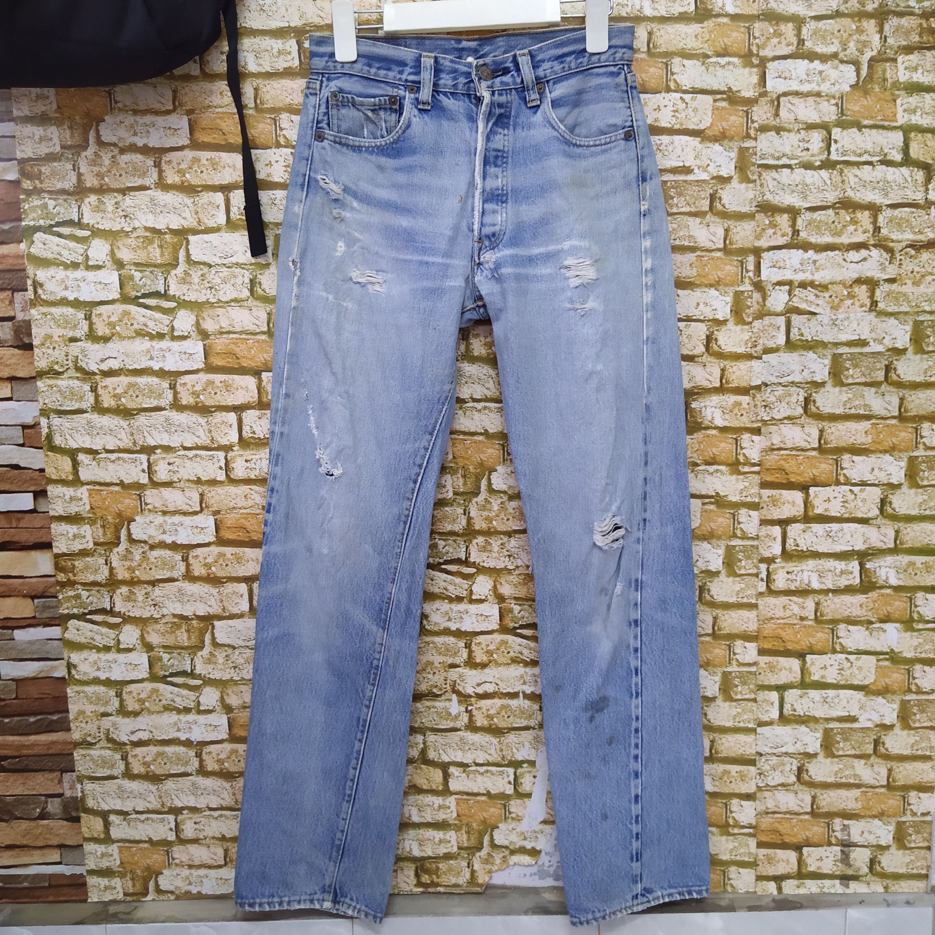 Levi's × Vintage 80s LEVIS 501 SELVEDGE USA DENIM #6 COBAIN (D406) Size US 27 - 1 Thumbnail