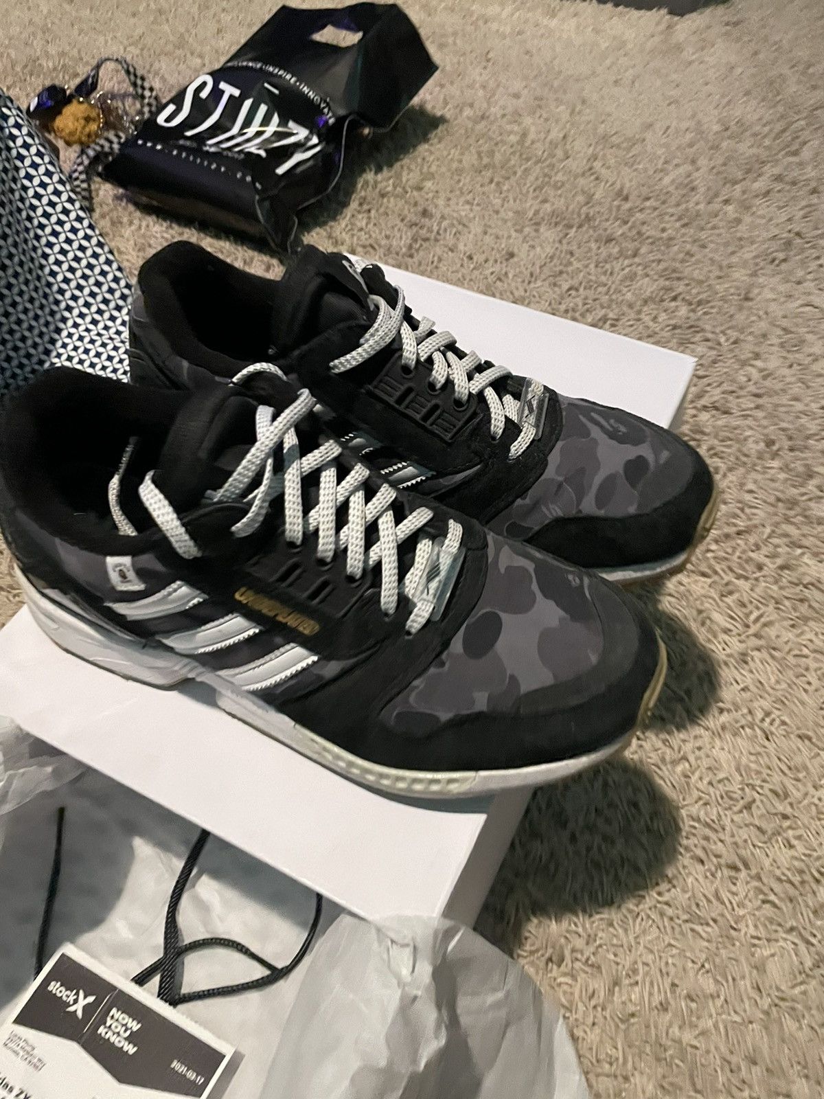 Adidas BAPE X UNDEFEATED X ZX 8000 'A-ZX SERIES - BLACK CAMO' | Grailed
