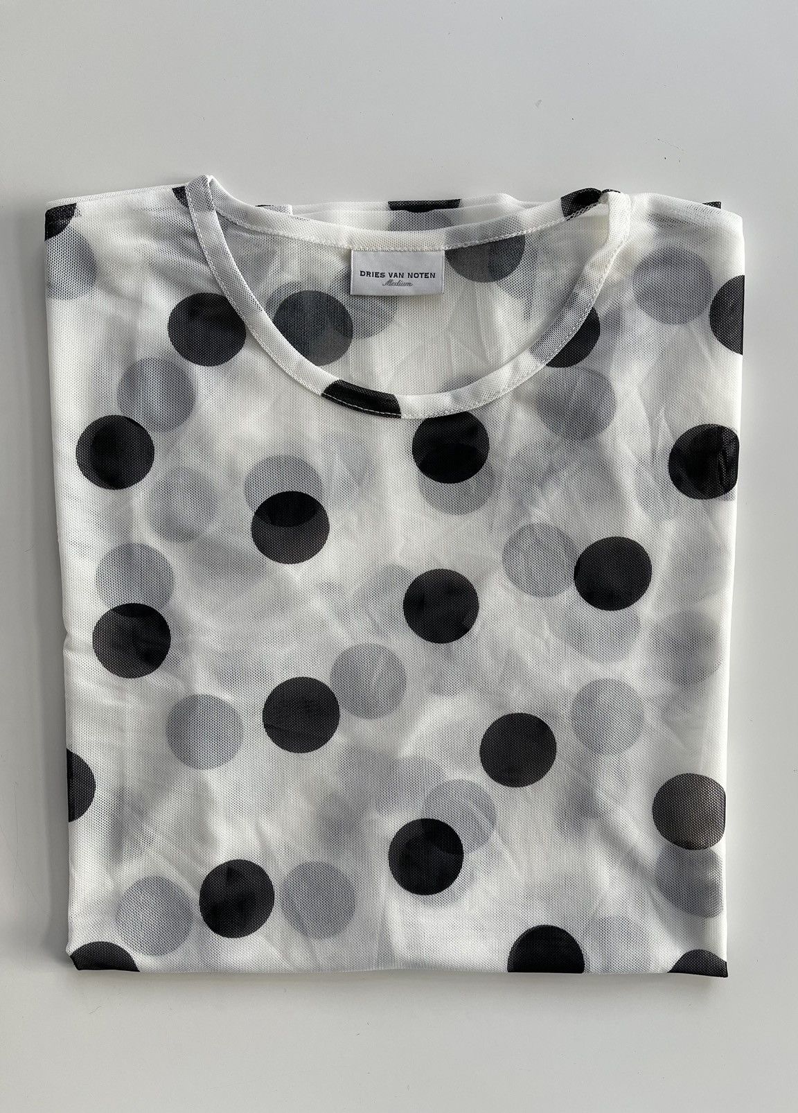 Dries Van Noten WMNS Polka-Dot crewneck mesh t-shirt Size US M / EU 48-50 / 2 - 1 Thumbnail
