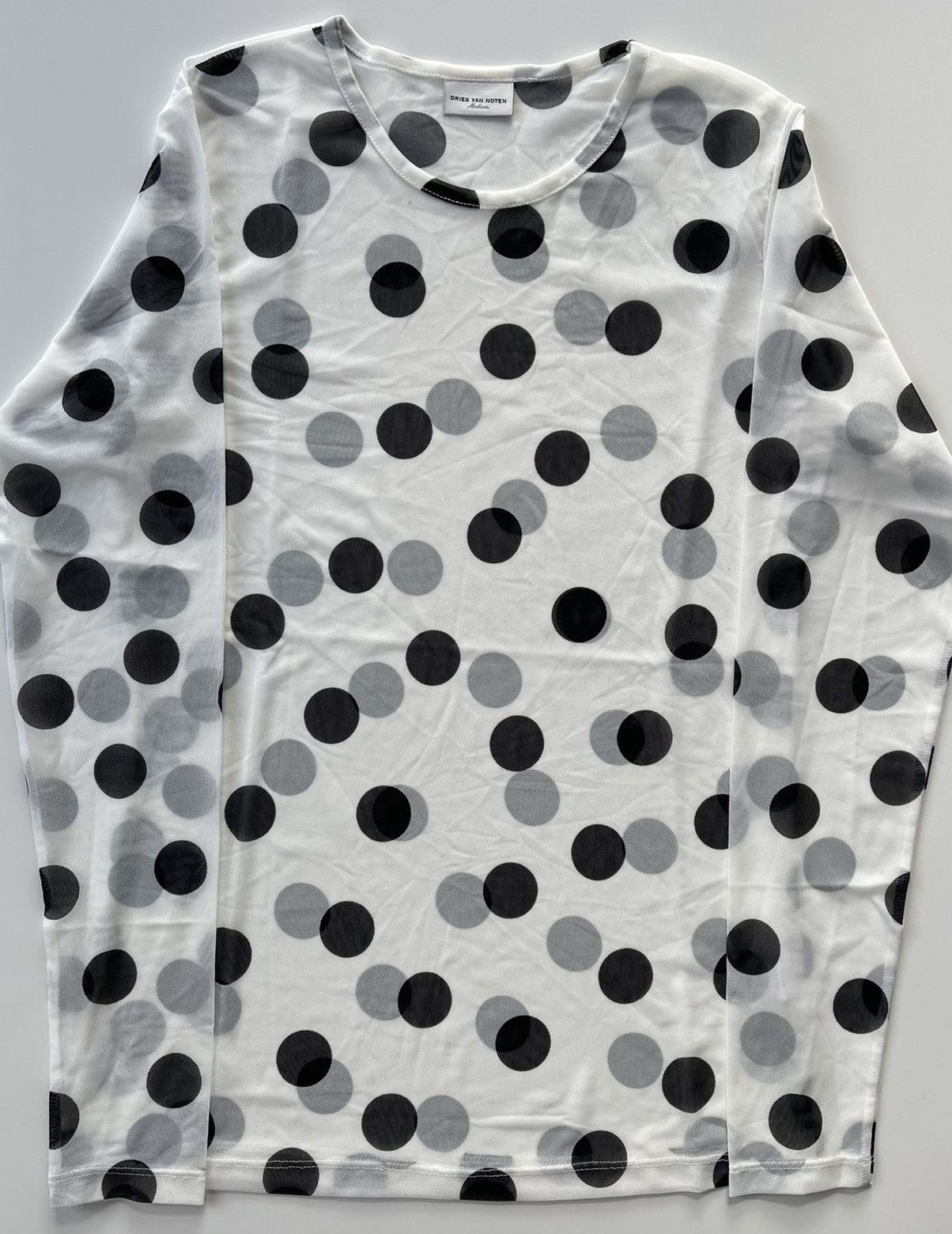 Dries Van Noten WMNS Polka-Dot crewneck mesh t-shirt Size US M / EU 48-50 / 2 - 2 Thumbnail