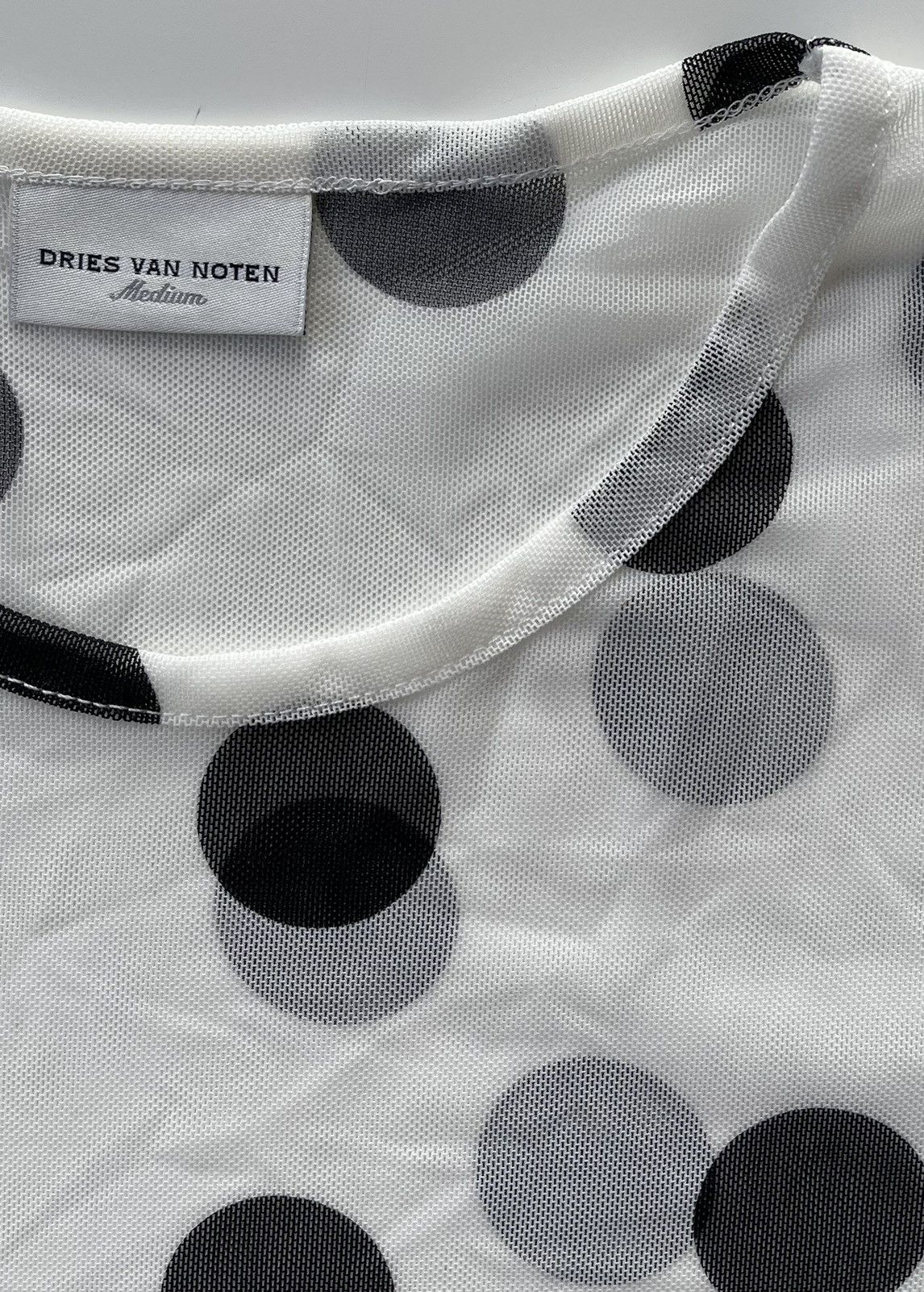 Dries Van Noten WMNS Polka-Dot crewneck mesh t-shirt Size US M / EU 48-50 / 2 - 3 Thumbnail