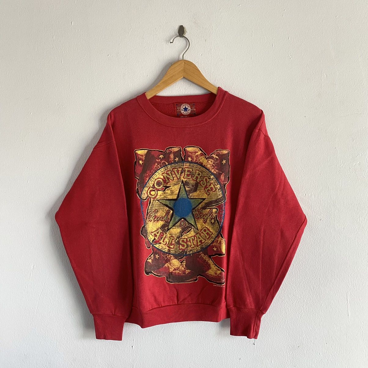 Converse × Vintage vintage 90s converse sweatshirt Size US M / EU 48-50 / 2 - 2 Thumbnail