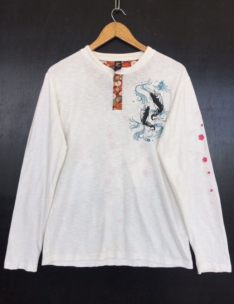 Japanese Brand 💥JAPANESE SUKAJAN OVERPRINT SHIRT Size US M / EU 48-50 / 2 - 3 Thumbnail
