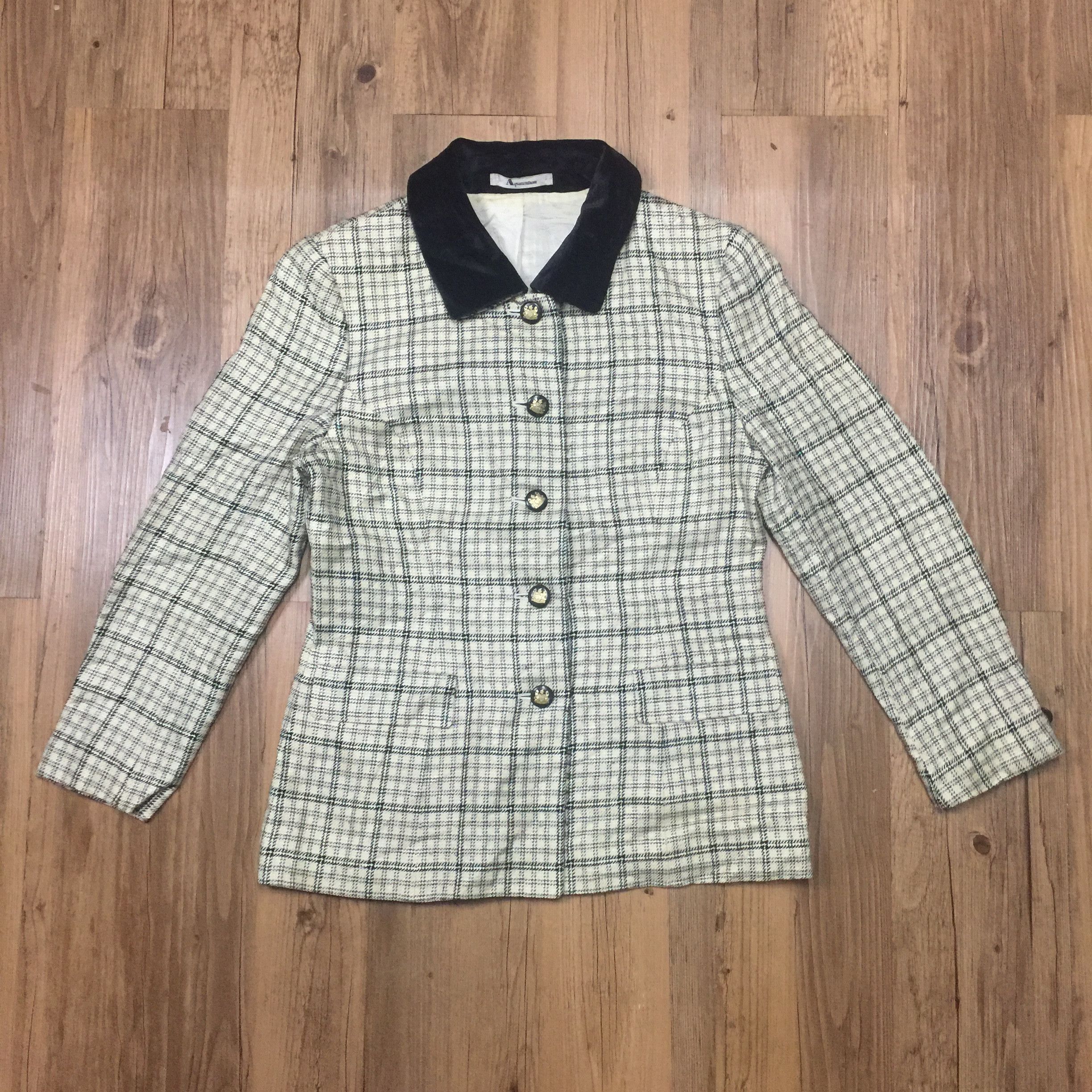 Checkered Aquascutum Top Coats Women Jacket