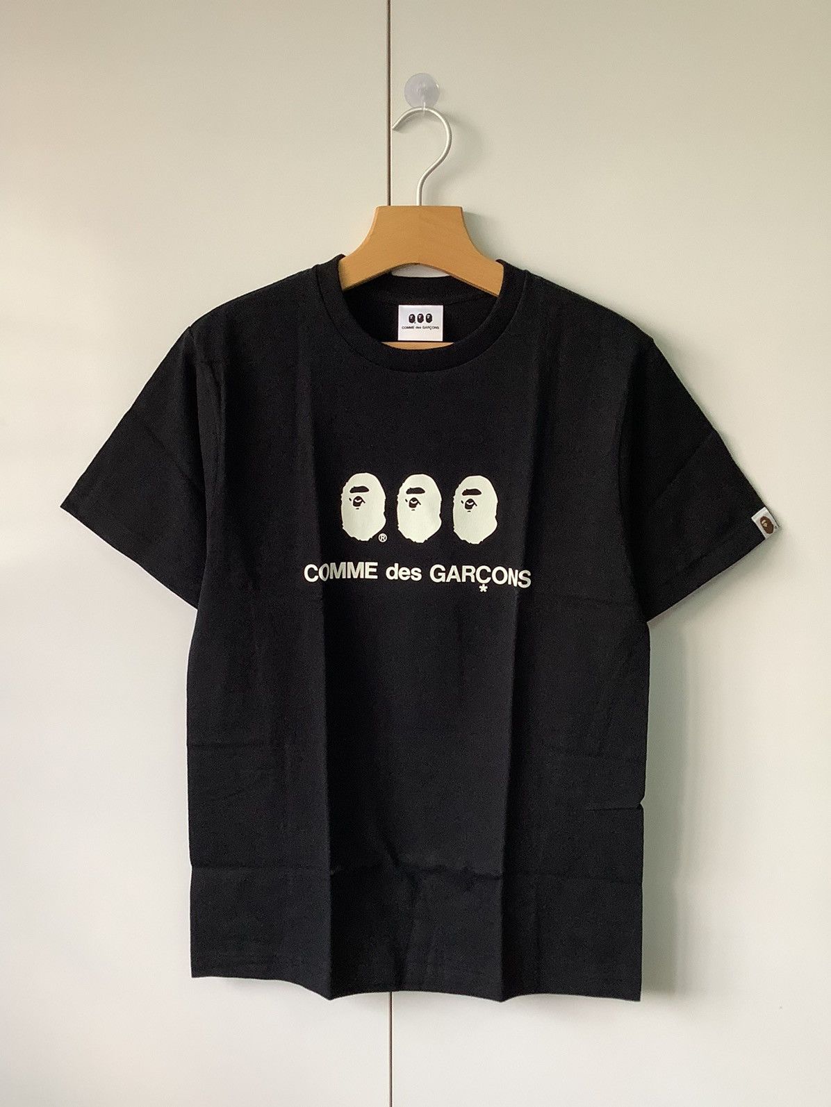 Comme des 2024 Garcons x Bape black tee S/S12