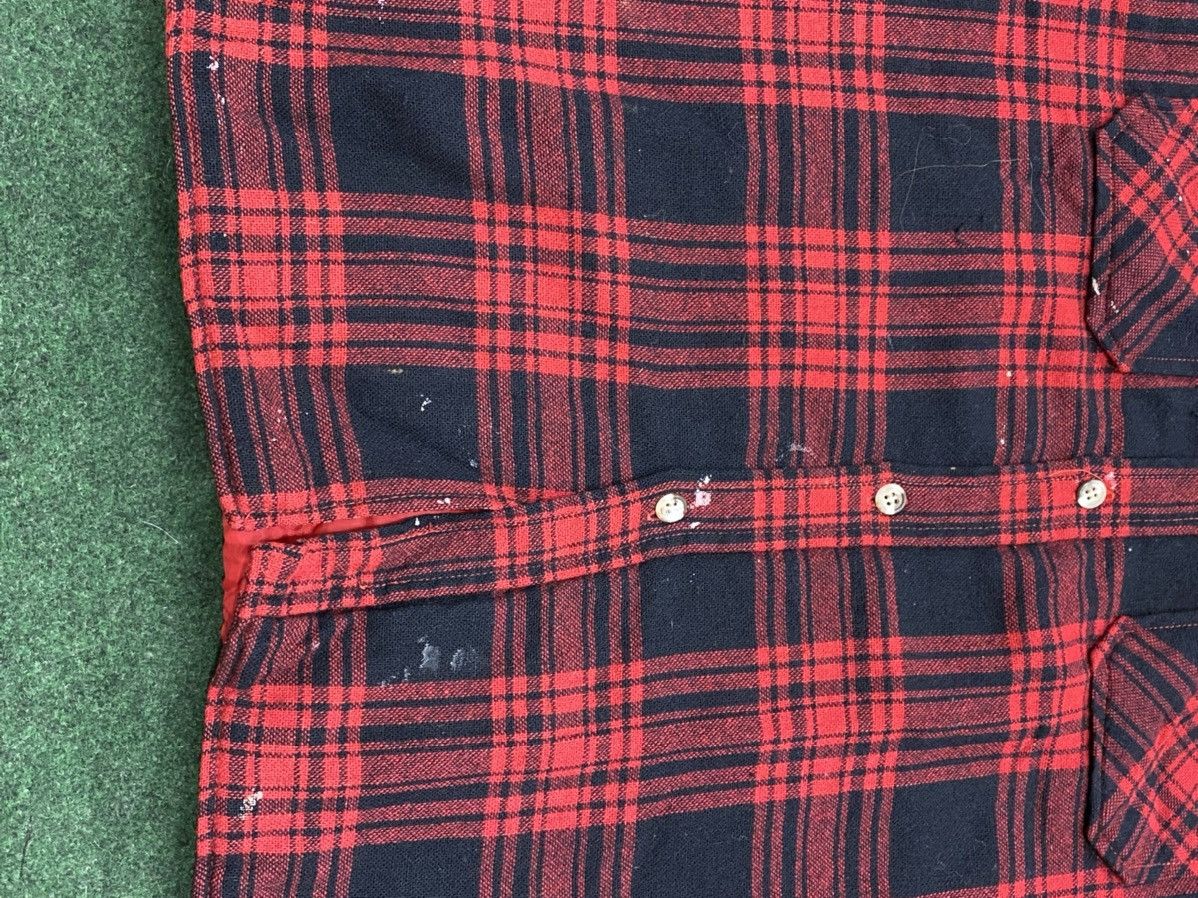 Vintage Vintage 70s Woodland Plaid Flannel Wool Shirt Size US M / EU 48-50 / 2 - 2 Thumbnail