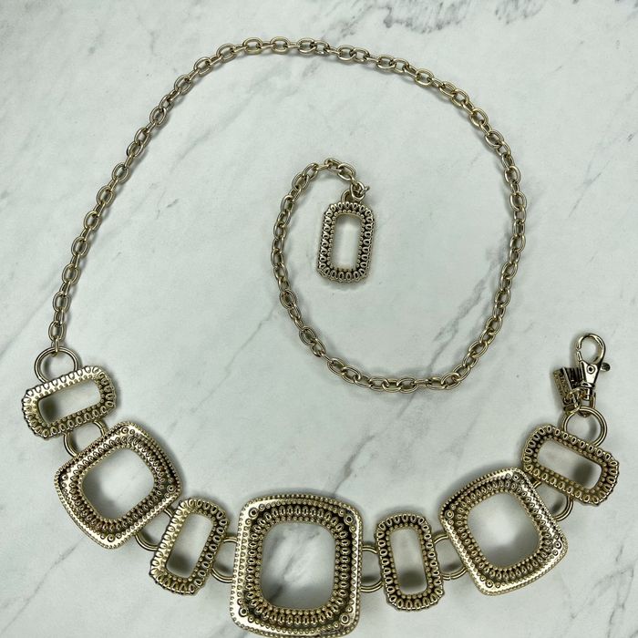 Other Chico's Gold Tone Studded Open Back Belly Body Chain Belt Grailed