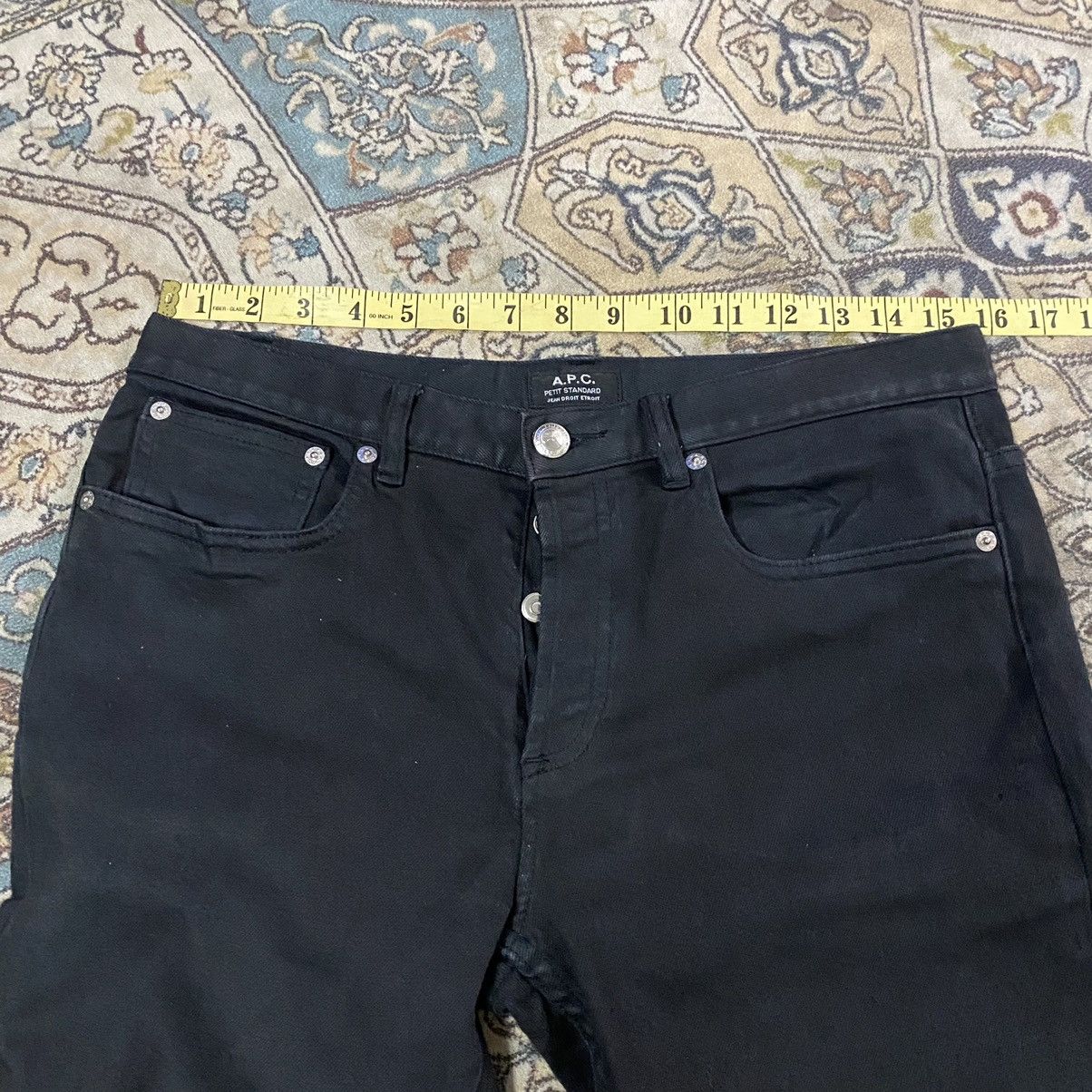 A.P.C. APC Petit Standard Jean Droit Etroid Black Skinny Size US 30 / EU 46 - 15 Thumbnail