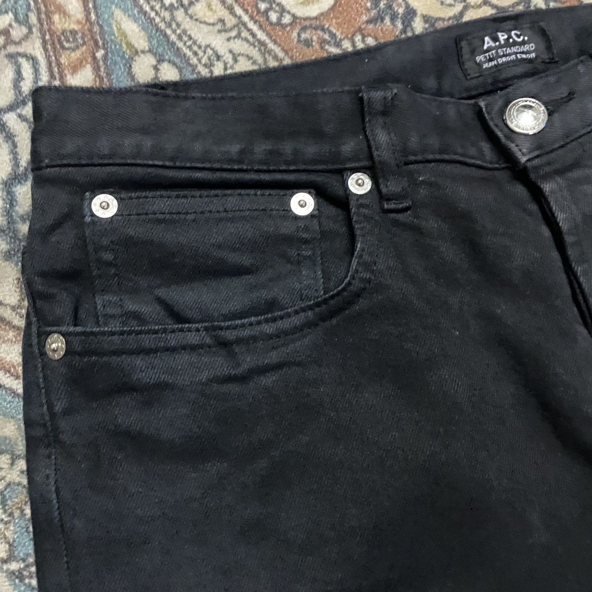 A.P.C. APC Petit Standard Jean Droit Etroid Black Skinny Size US 30 / EU 46 - 6 Thumbnail