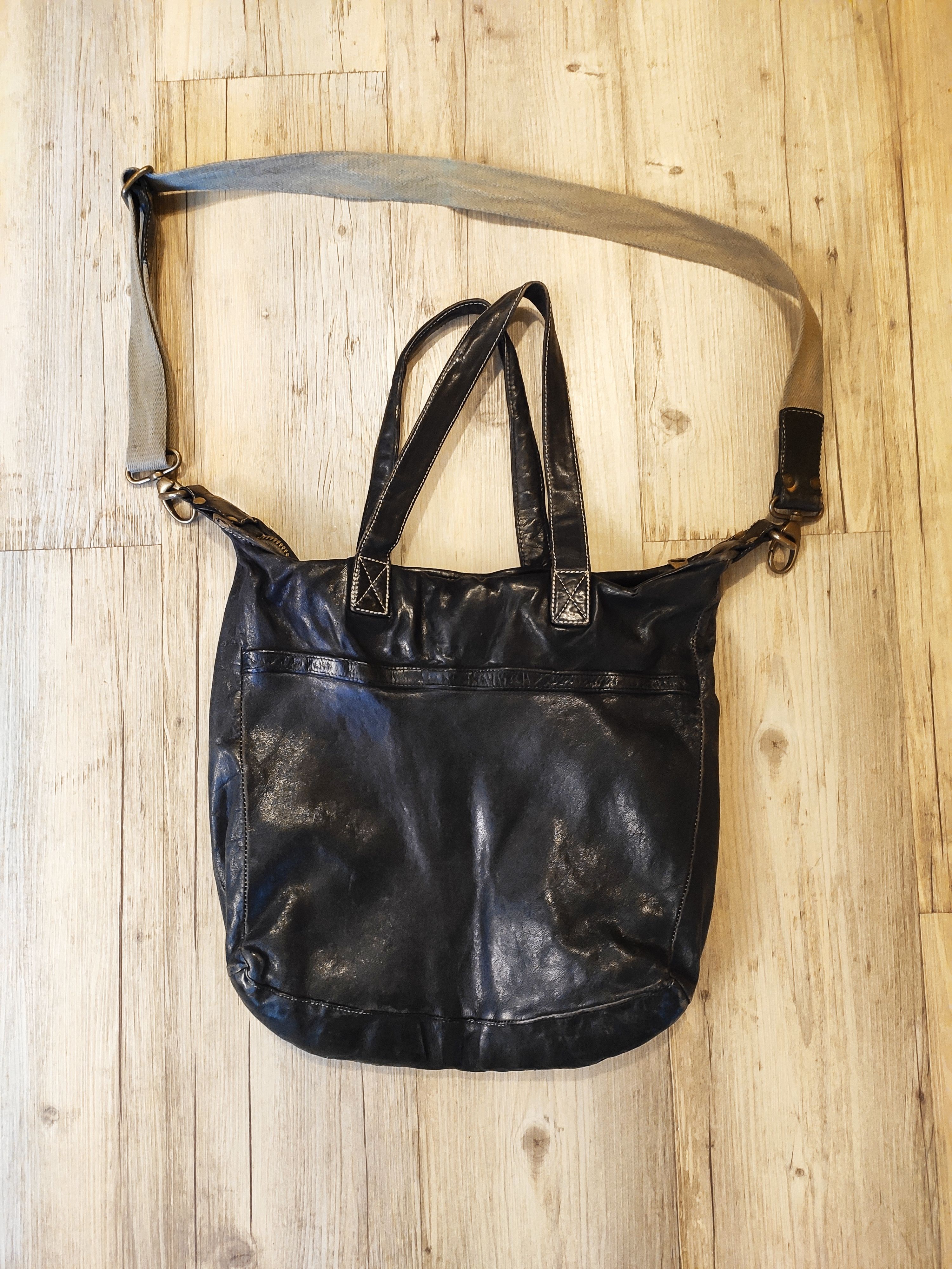 Giorgio Brato Big washed leather crossbody bag.Like Rick Owens or GUIDI Size ONE SIZE - 3 Thumbnail