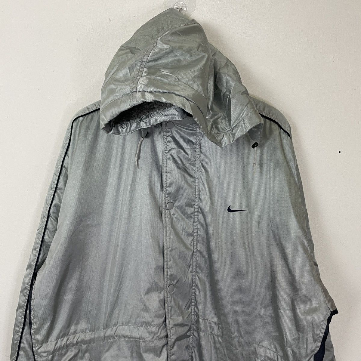 Nike Vintage Nike Big Logo Hoodies Long Jacket Size US XXL / EU 58 / 5 - 12 Thumbnail