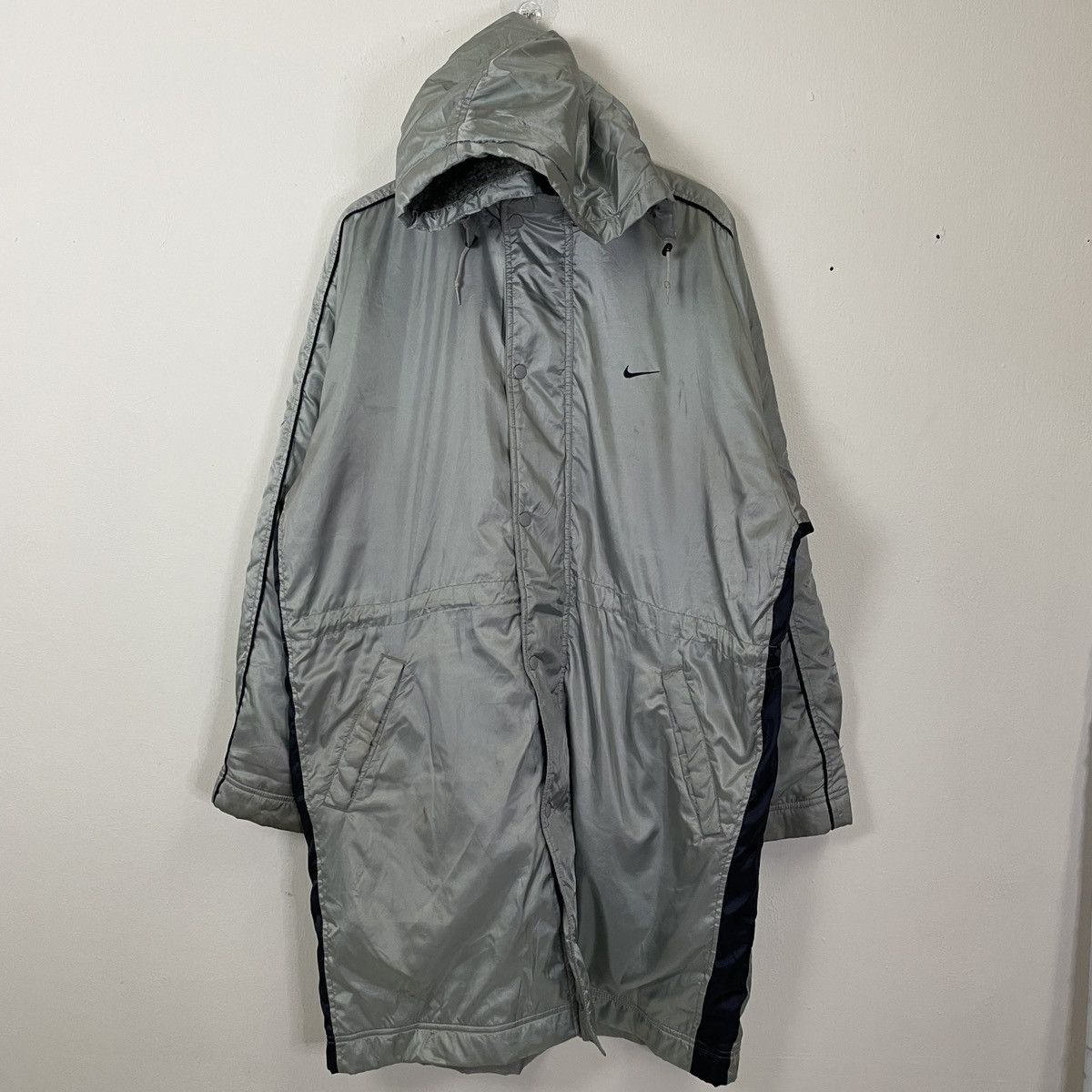 Nike Vintage Nike Big Logo Hoodies Long Jacket Size US XXL / EU 58 / 5 - 9 Thumbnail