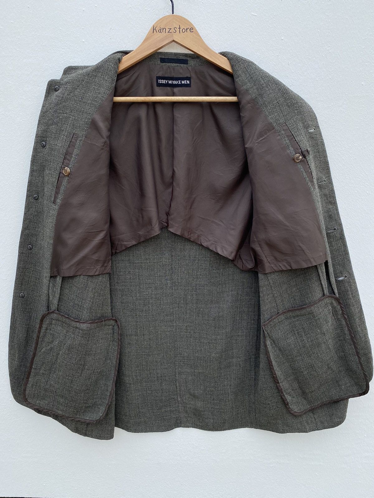 Issey Miyake Archieve🔥 Issey Miyake Herringbone Rayon Jacket Size US M / EU 48-50 / 2 - 4 Thumbnail