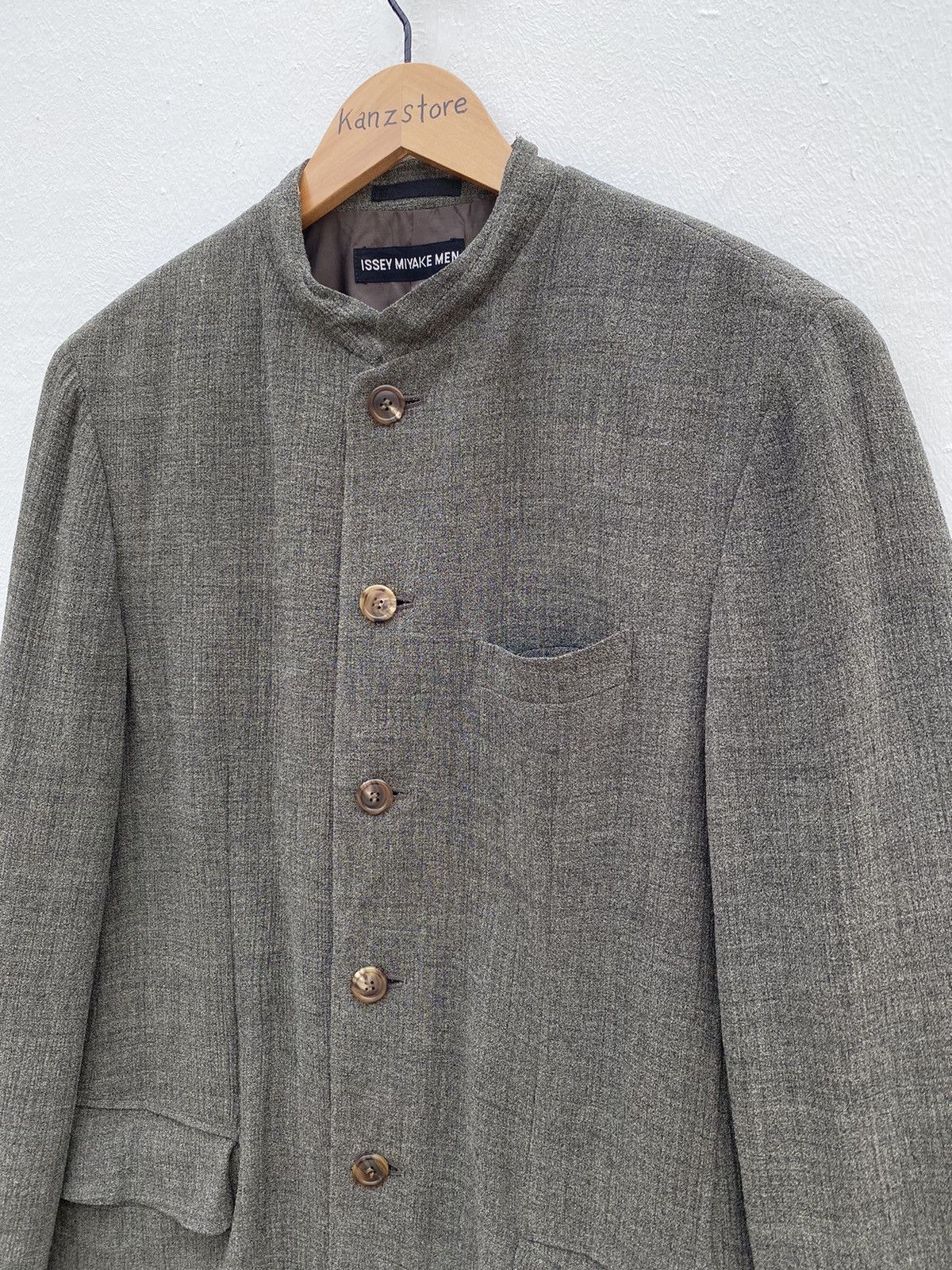 Issey Miyake Archieve🔥 Issey Miyake Herringbone Rayon Jacket Size US M / EU 48-50 / 2 - 8 Thumbnail