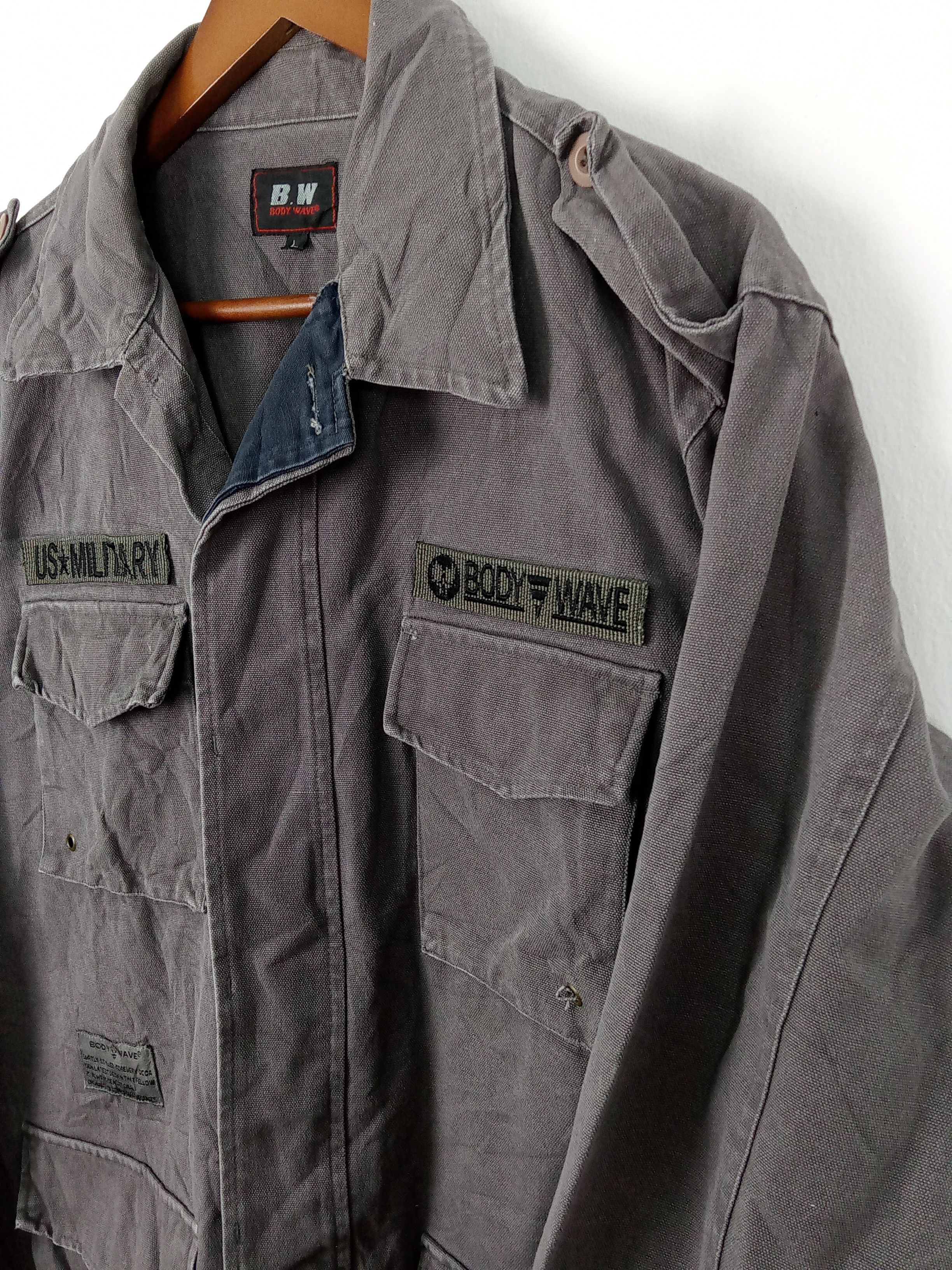 Japanese Brand Body Wave x Us Military Khakis Jacket Size US L / EU 52-54 / 3 - 3 Thumbnail