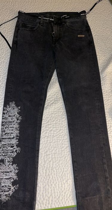 Off white hot sale gothic jeans