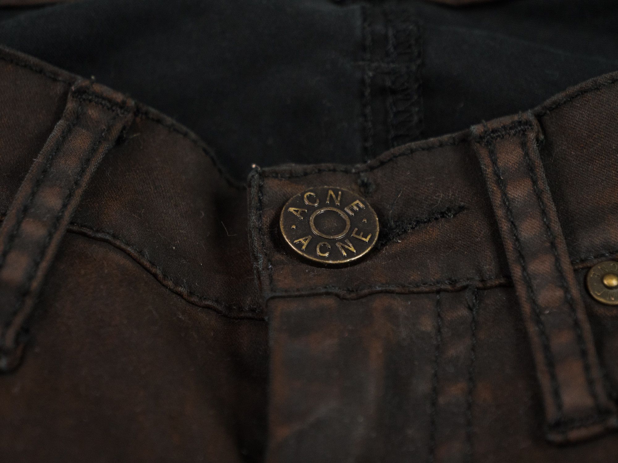 Acne Studios ACNE OPIUM y2k MAX BUTCHER Denim Jeans leaher suede washed Size US 29 - 5 Thumbnail
