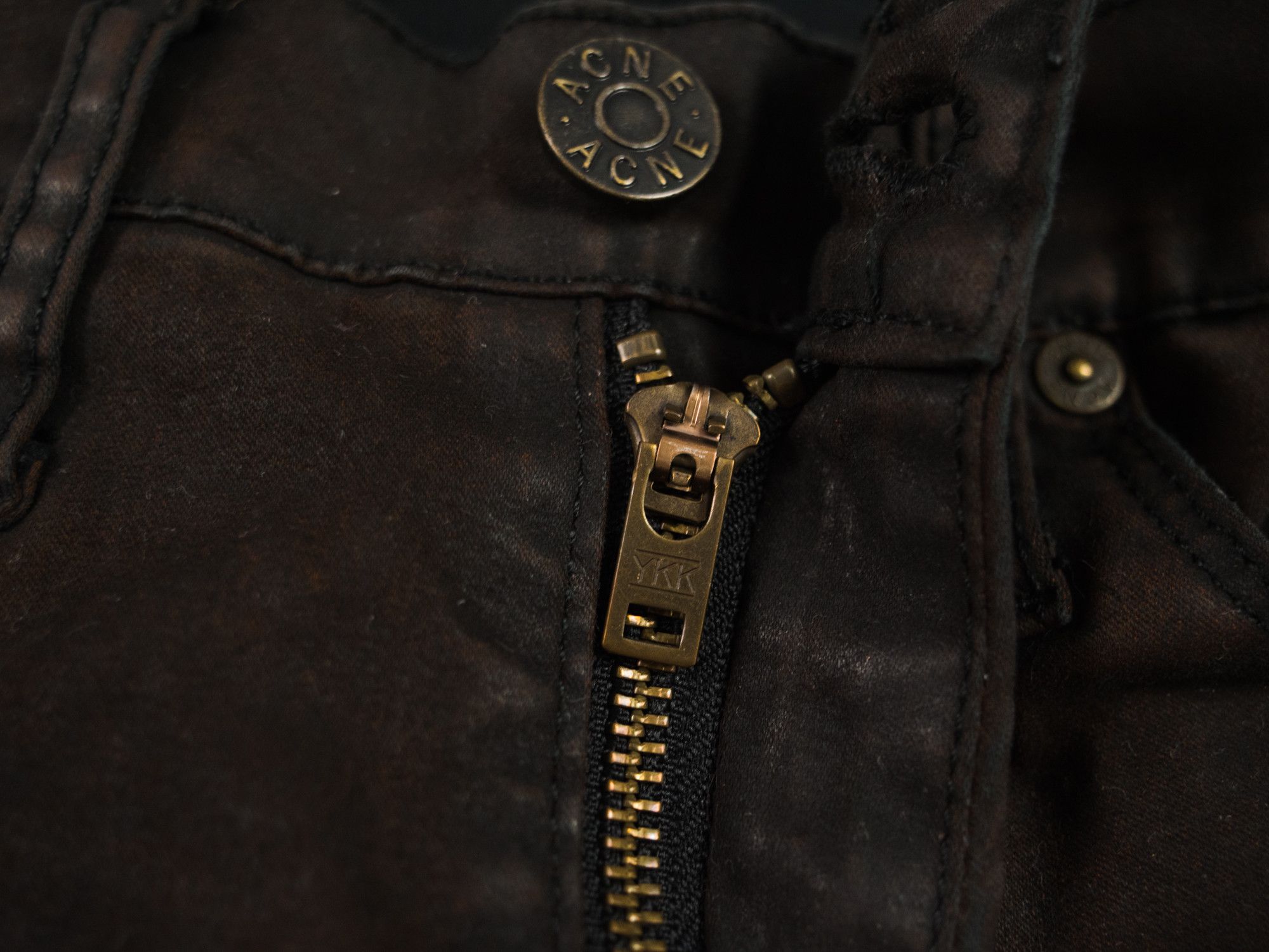 Acne Studios ACNE OPIUM y2k MAX BUTCHER Denim Jeans leaher suede washed Size US 29 - 8 Thumbnail