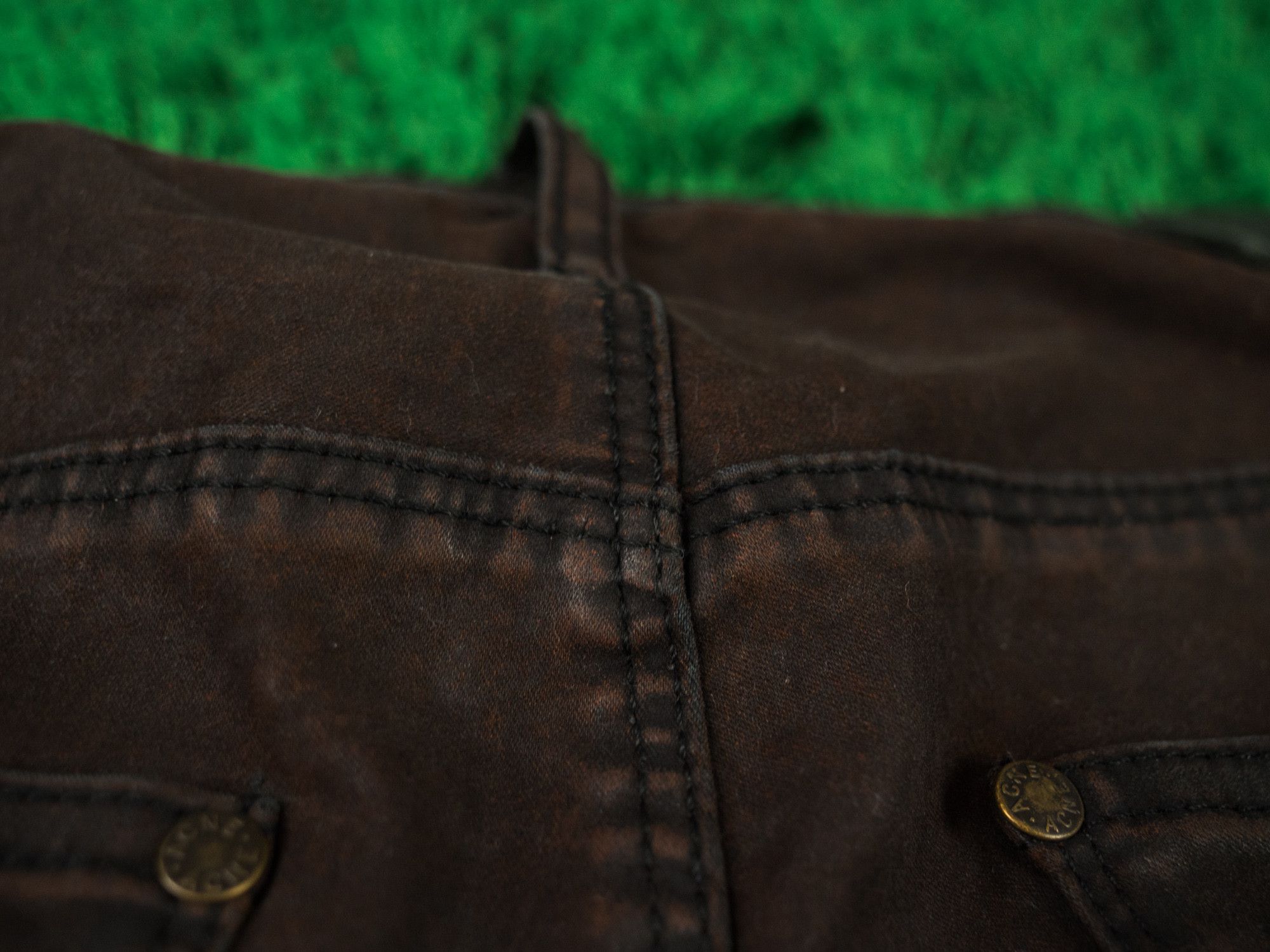 Acne Studios ACNE OPIUM y2k MAX BUTCHER Denim Jeans leaher suede washed Size US 29 - 15 Thumbnail