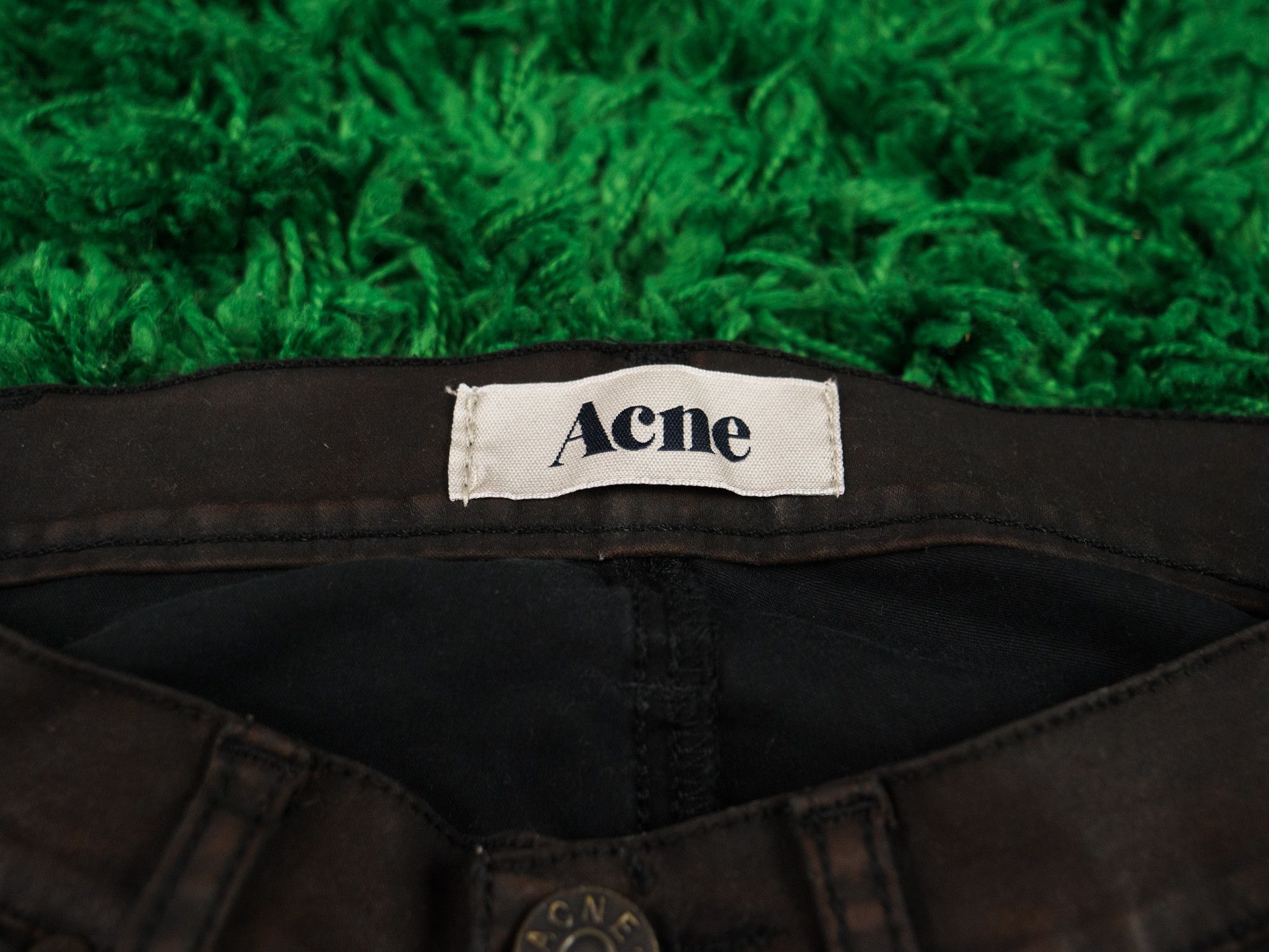 Acne Studios ACNE OPIUM y2k MAX BUTCHER Denim Jeans leaher suede washed Size US 29 - 6 Thumbnail