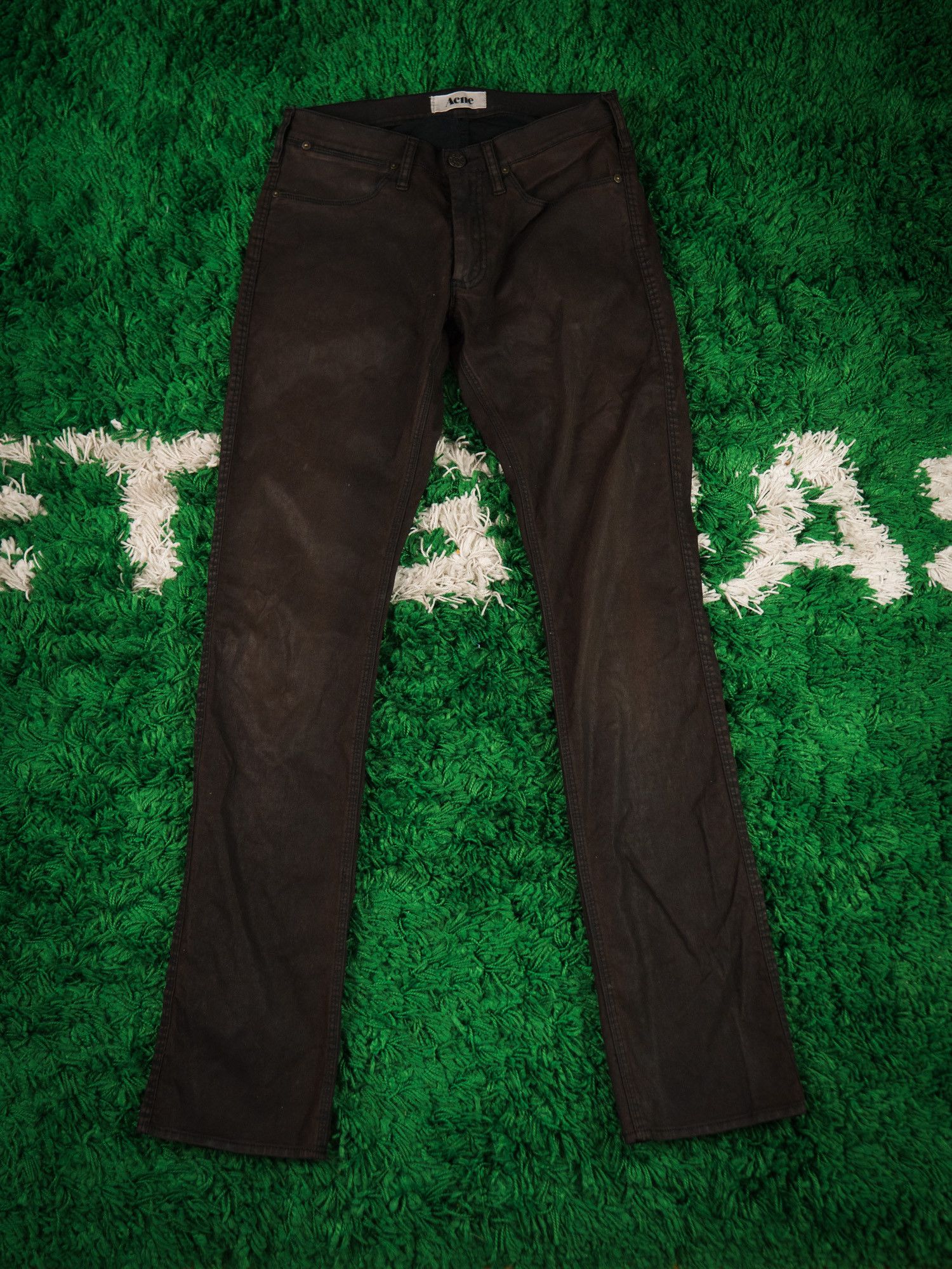 Acne Studios ACNE OPIUM y2k MAX BUTCHER Denim Jeans leaher suede washed Size US 29 - 1 Thumbnail