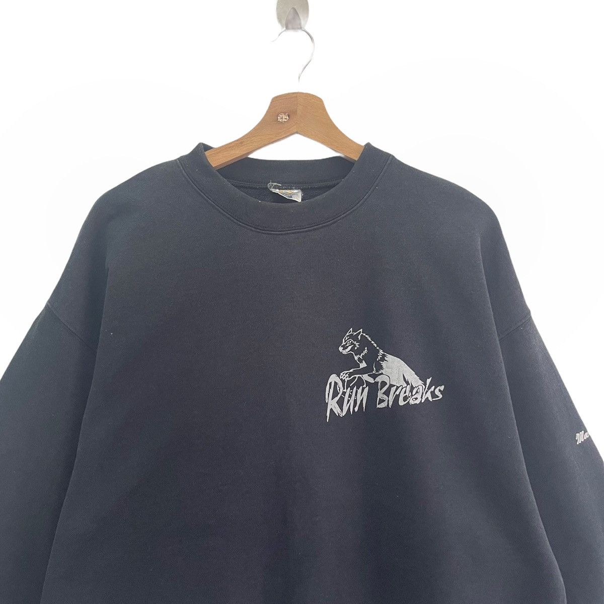 Japanese Brand Vtg Basketball Run Break Big Logo Crewneck Sweatshirt size L Size US L / EU 52-54 / 3 - 8 Thumbnail