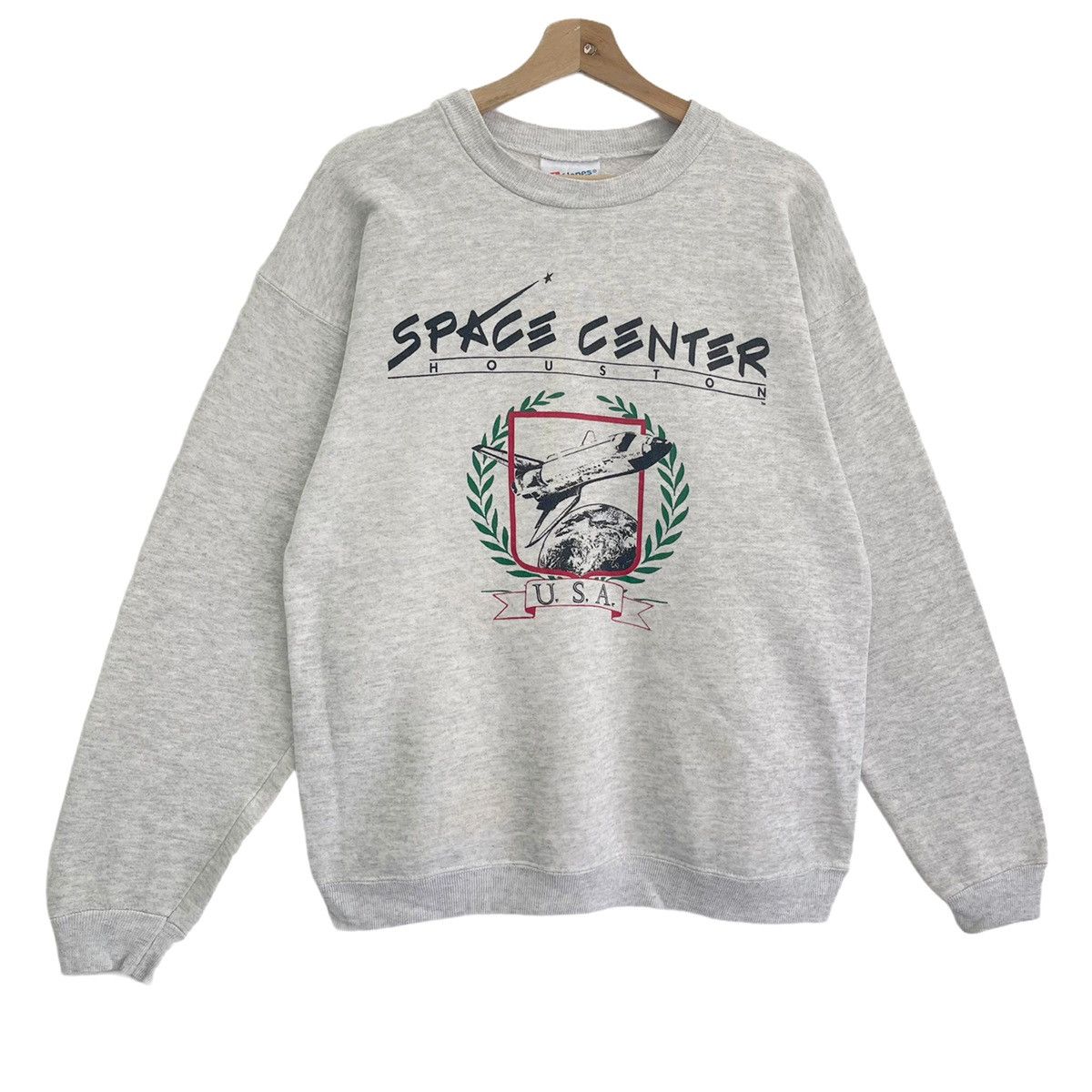 Japanese Brand Vintage 90's Space Center Houston Crewneck Sweatshirt Size M Size US M / EU 48-50 / 2 - 2 Thumbnail