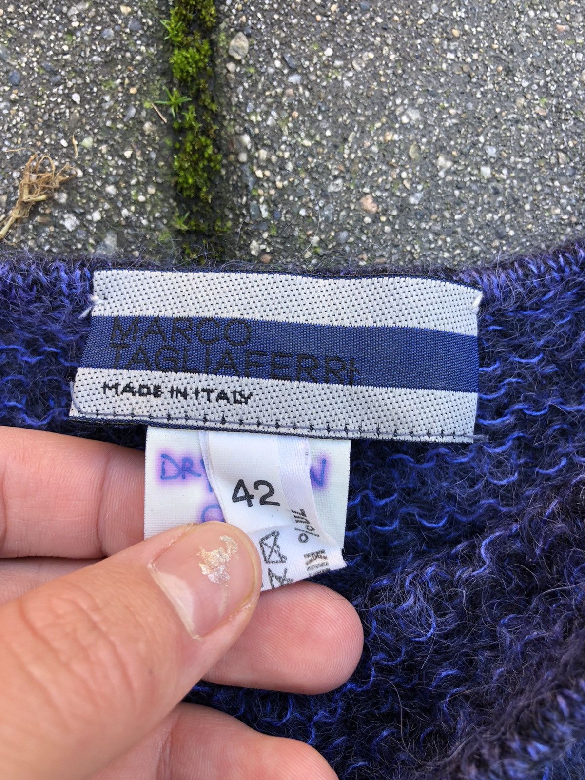 Vintage *fits s/m* Archive Marco Tagliaferri “slash” mohair knit Size US XS / EU 42 / 0 - 4 Thumbnail