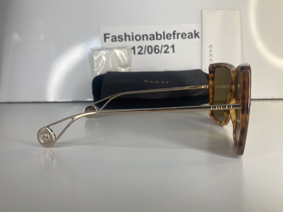 GUCCI GG0434S Havana Gold Brown Women s Sunglasses Accessories