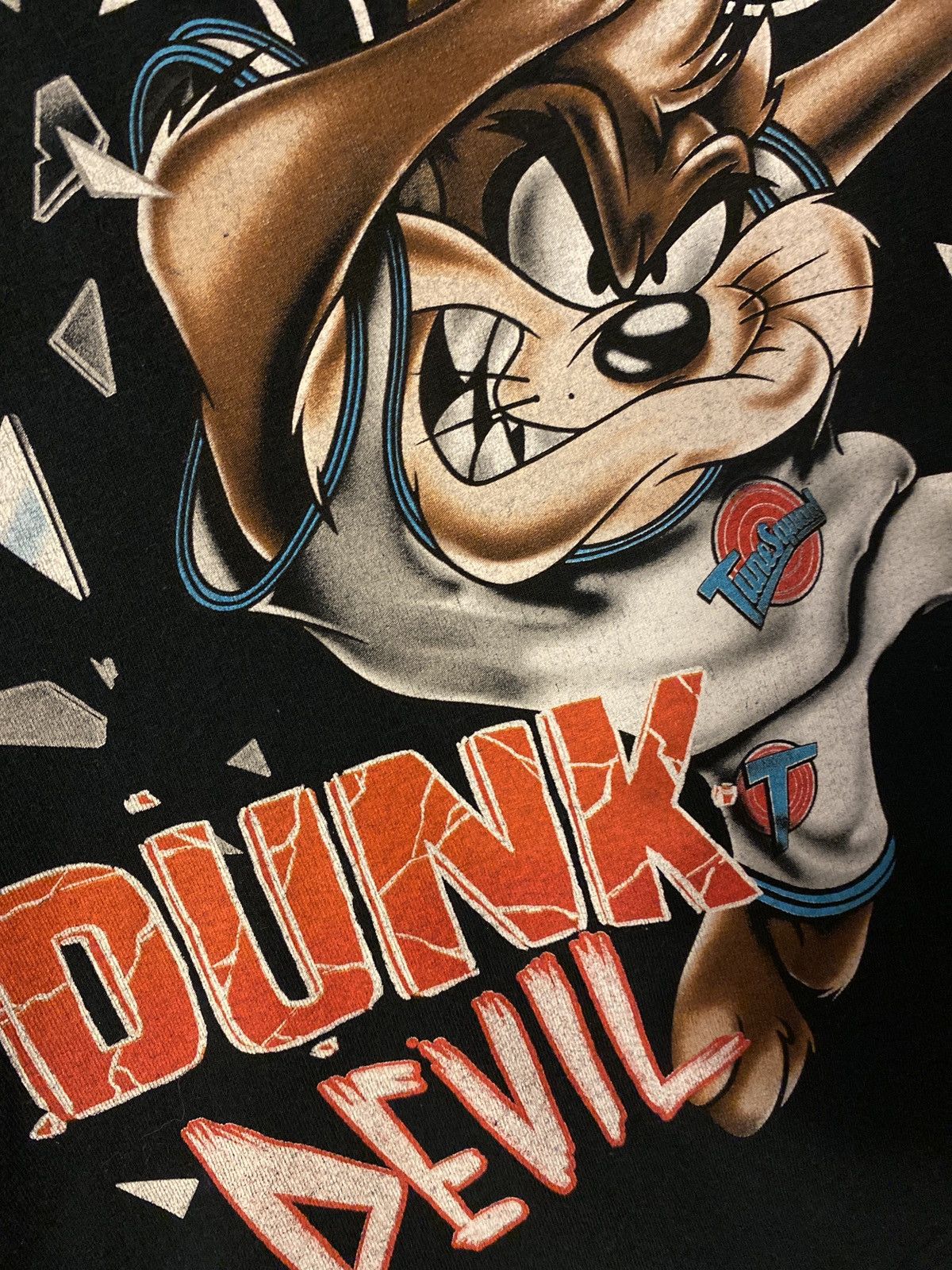 Vintage VINTAGE SPACE JAM “DUNK DEVIL” ALL-OVER TEE SHIRT | Grailed