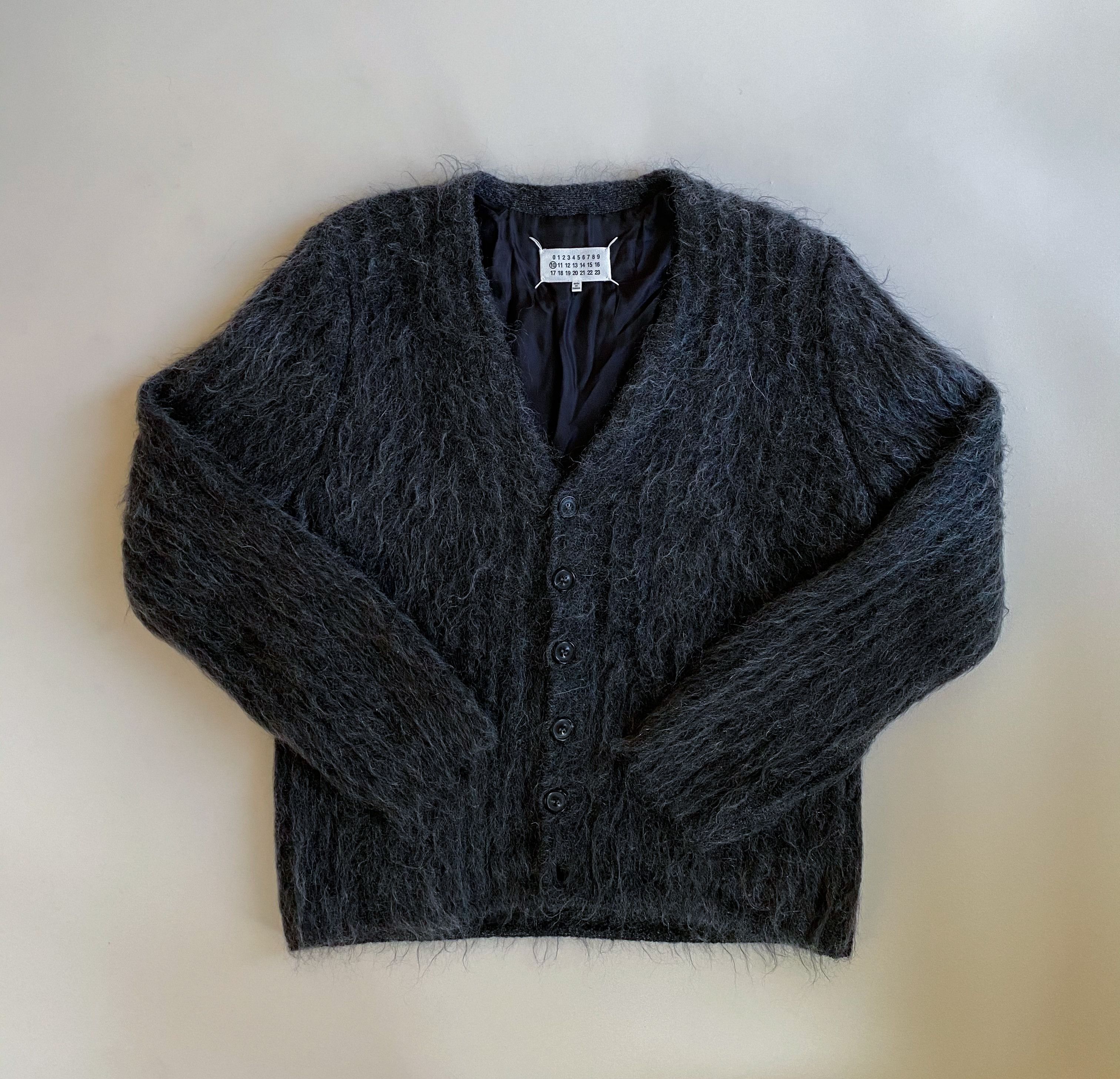 Maison Margiela Maison Margiela Grey Mohair Cardigan Grailed