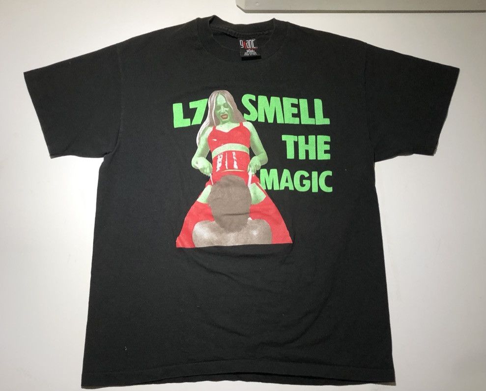 T-shirt Vintage Années 90 L7 Band Off The Wagon 1997 - Taille XL, Noir, Impression Recto-verso - Occasion Très Bon état