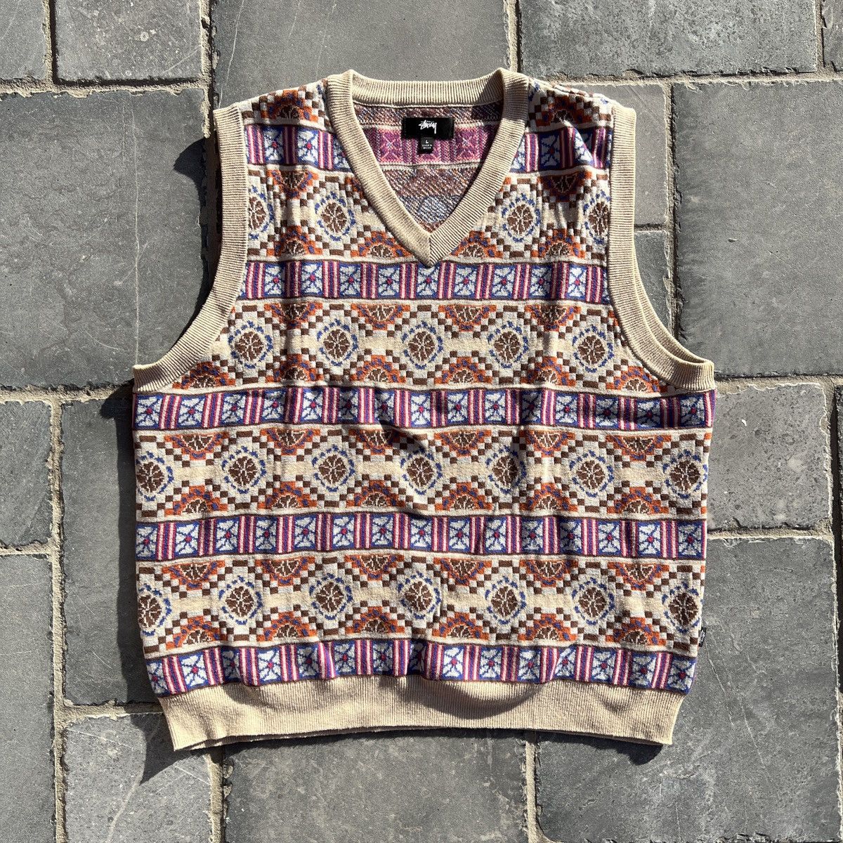 Stussy Giza Sweater Vest | Grailed