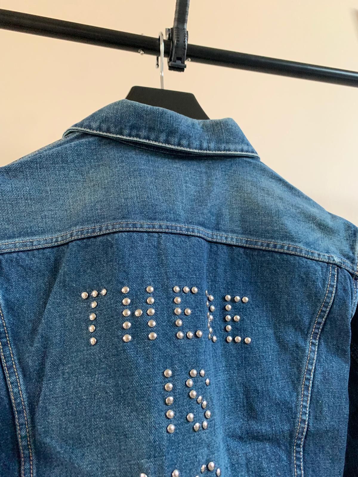 There Is No Irony Studded Denim Jacket