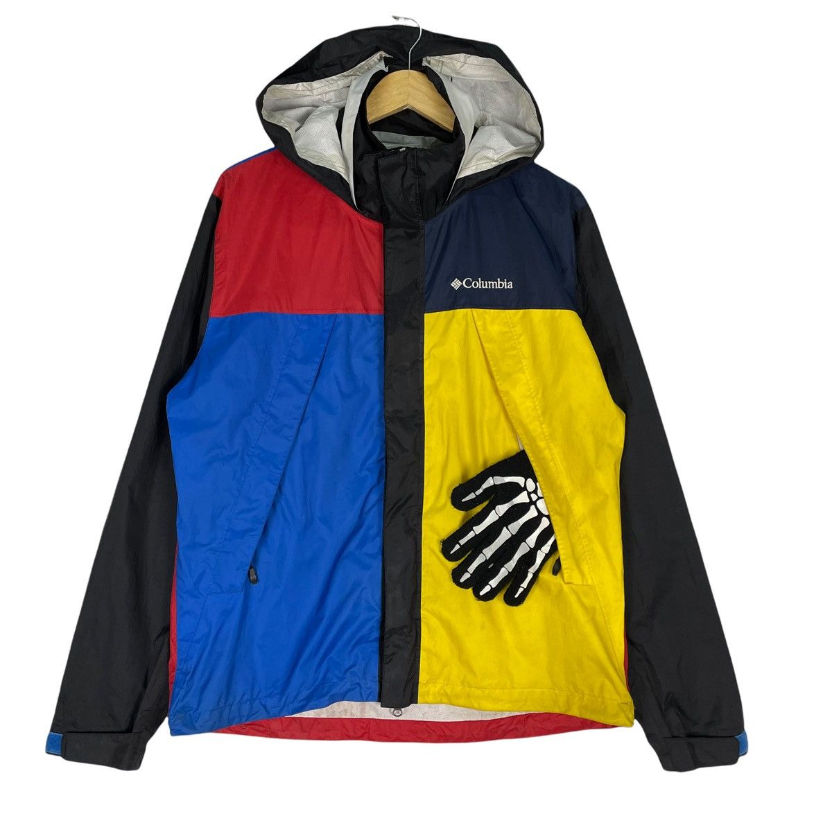 ❄️COLUMBIA Omni Tech Colour Block Hoodie Windbreaker Jacket