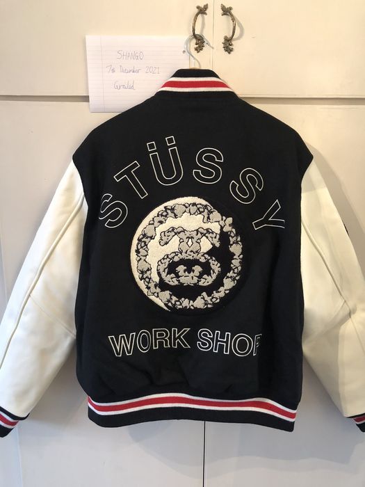 激レア 80s 90s stussy long versity jacket-