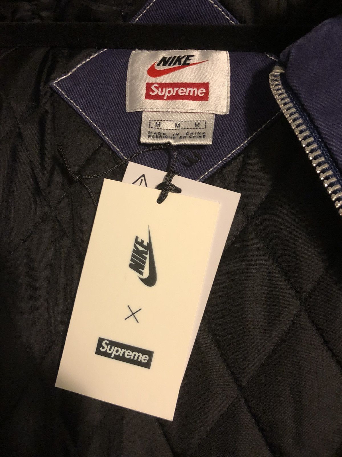 Supreme Nike Double Zip Quilted Work Jacket Black
