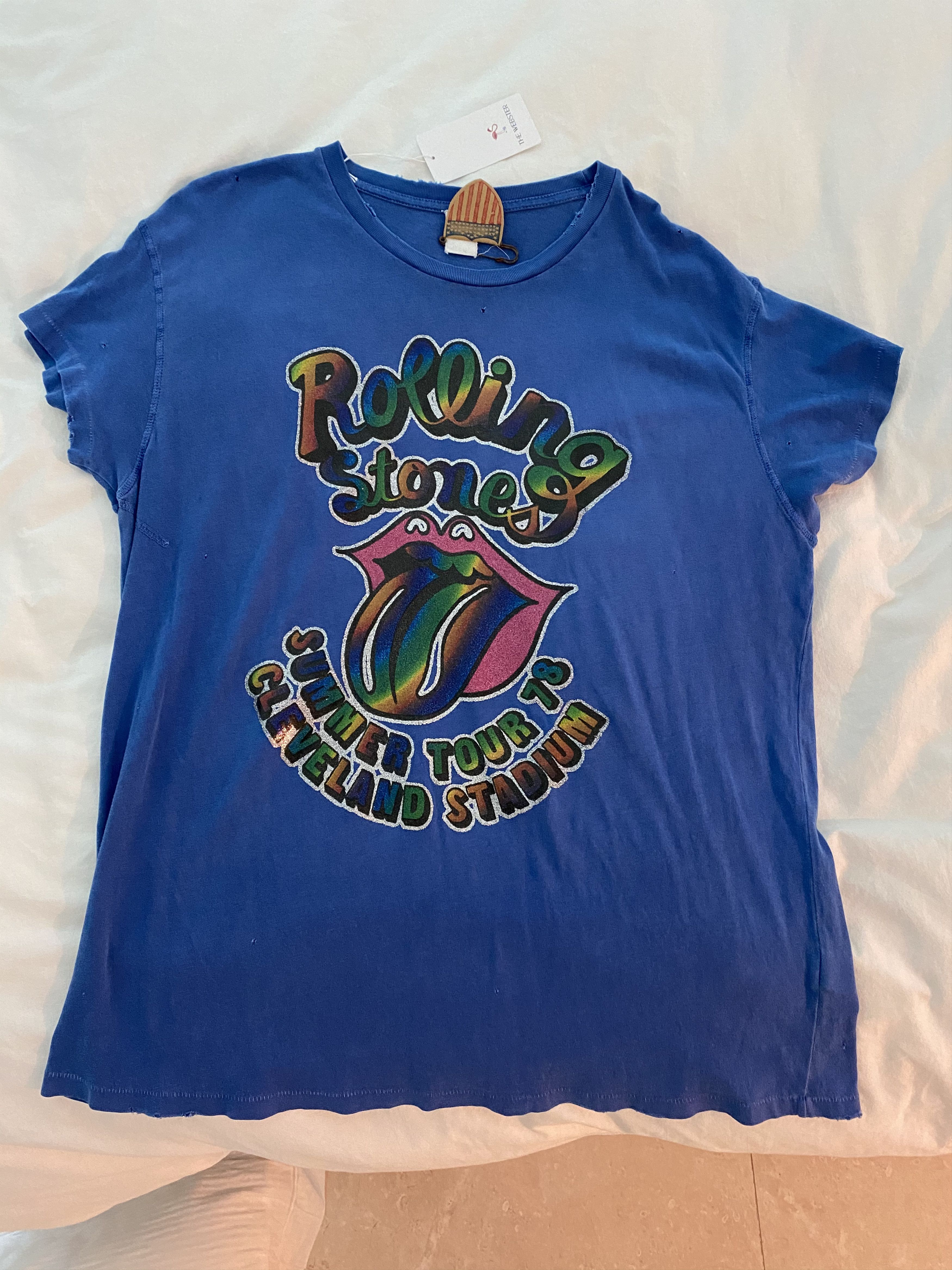 MadeWorn DISTRESSED ROLLING STONES T-SHIRT Size US XXL / EU 58 / 5 - 1 Thumbnail
