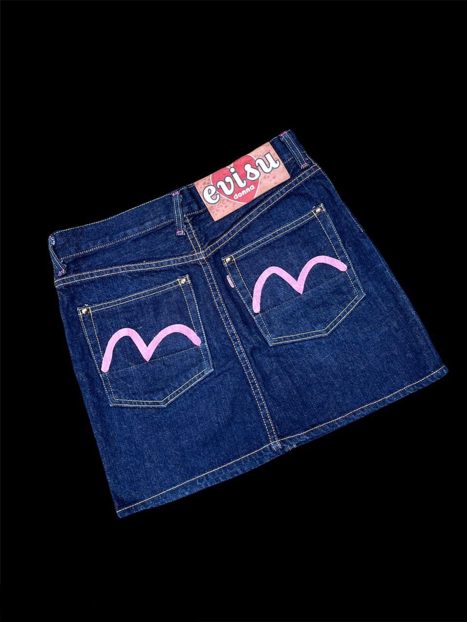 Evisu × Japanese Brand × Vintage Evisu Donna Denim Skirt Size ONE SIZE - 6 Thumbnail
