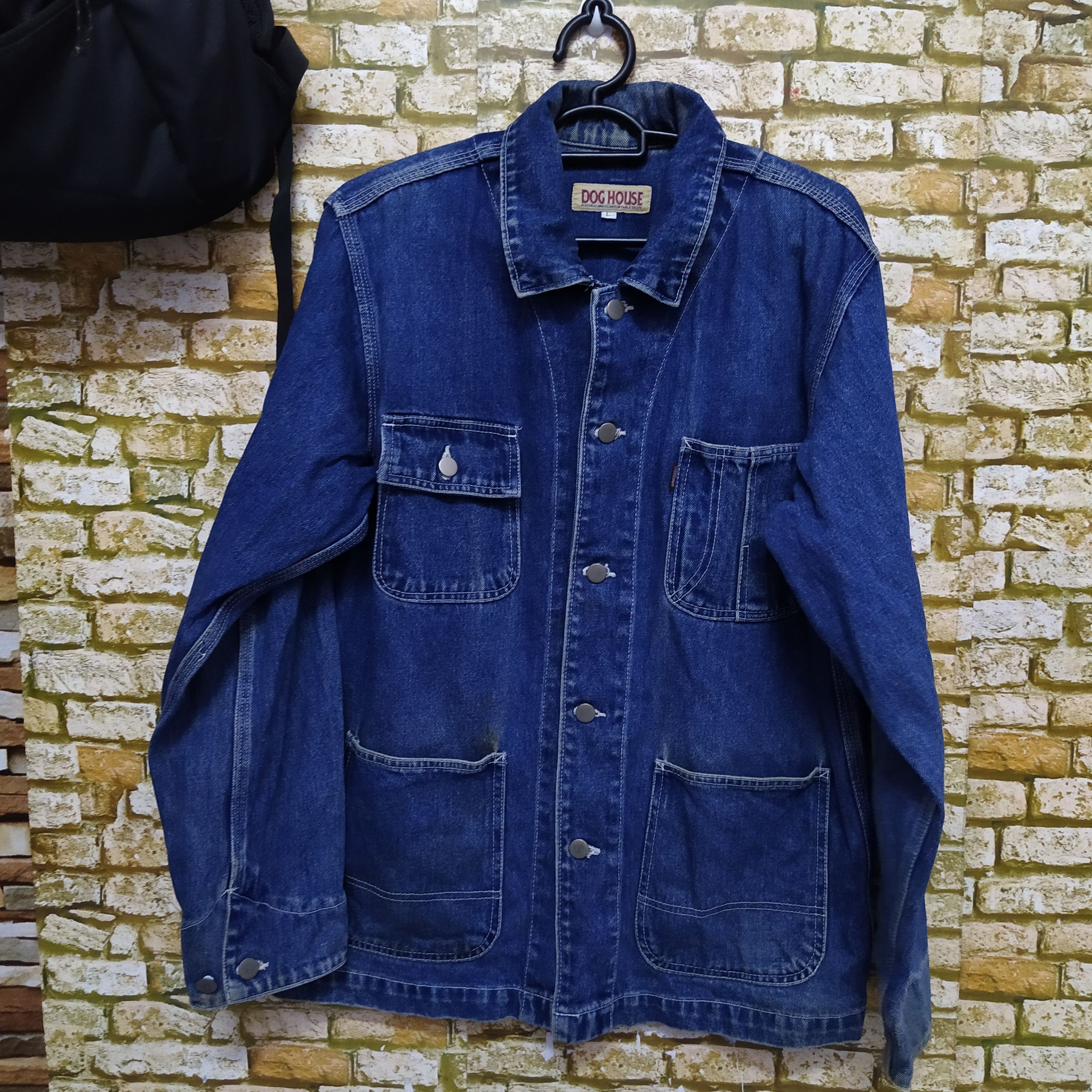 Japanese Brand VTG DOG HOUSE DENIM CHORE JACKET (D412) Size US L / EU 52-54 / 3 - 1 Thumbnail