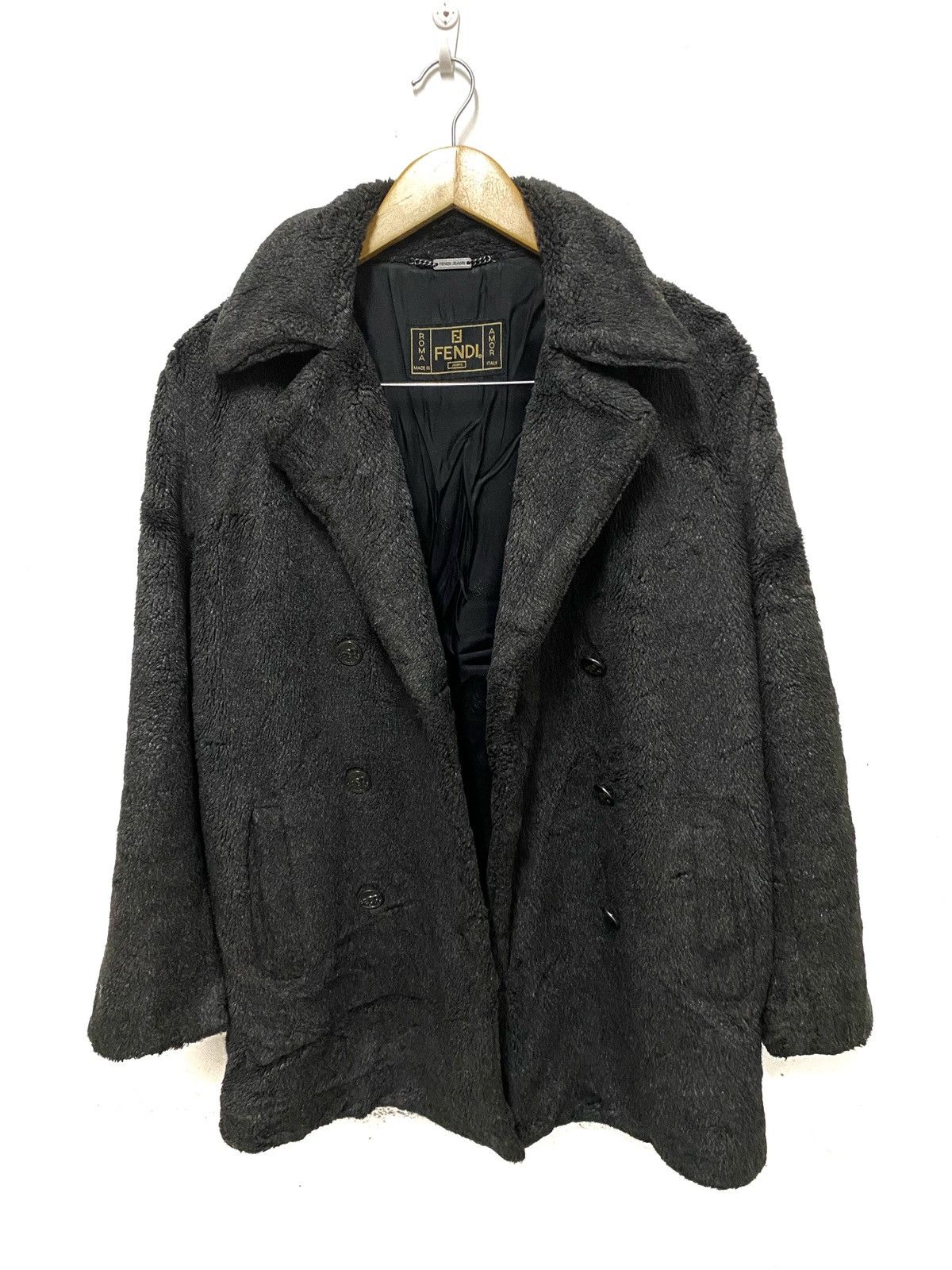 Fendi FENDI Jeans Boa Coat/ Fur Jacket Made in Italy Size US M / EU 48-50 / 2 - 14 Thumbnail