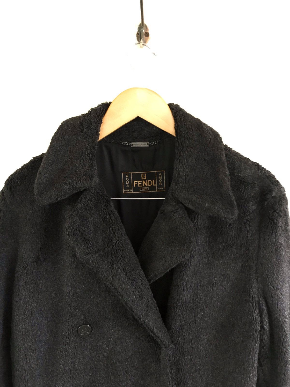 Fendi FENDI Jeans Boa Coat/ Fur Jacket Made in Italy Size US M / EU 48-50 / 2 - 2 Thumbnail
