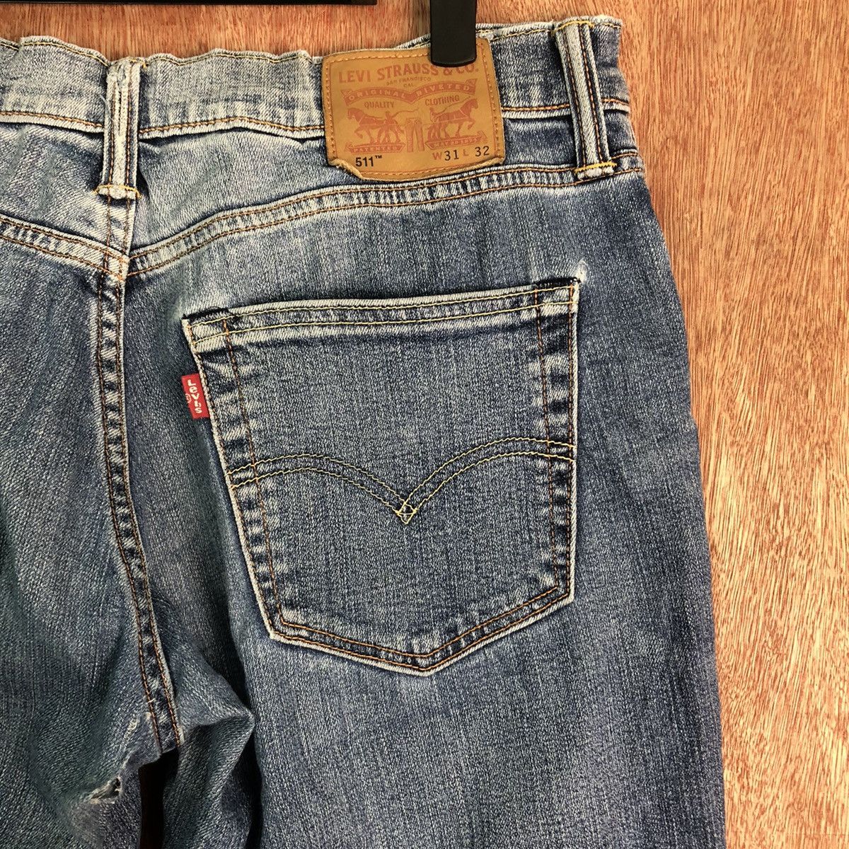 Levi's Levis streetwear distressed Blue Denim #6358 Size US 31 - 10 Thumbnail
